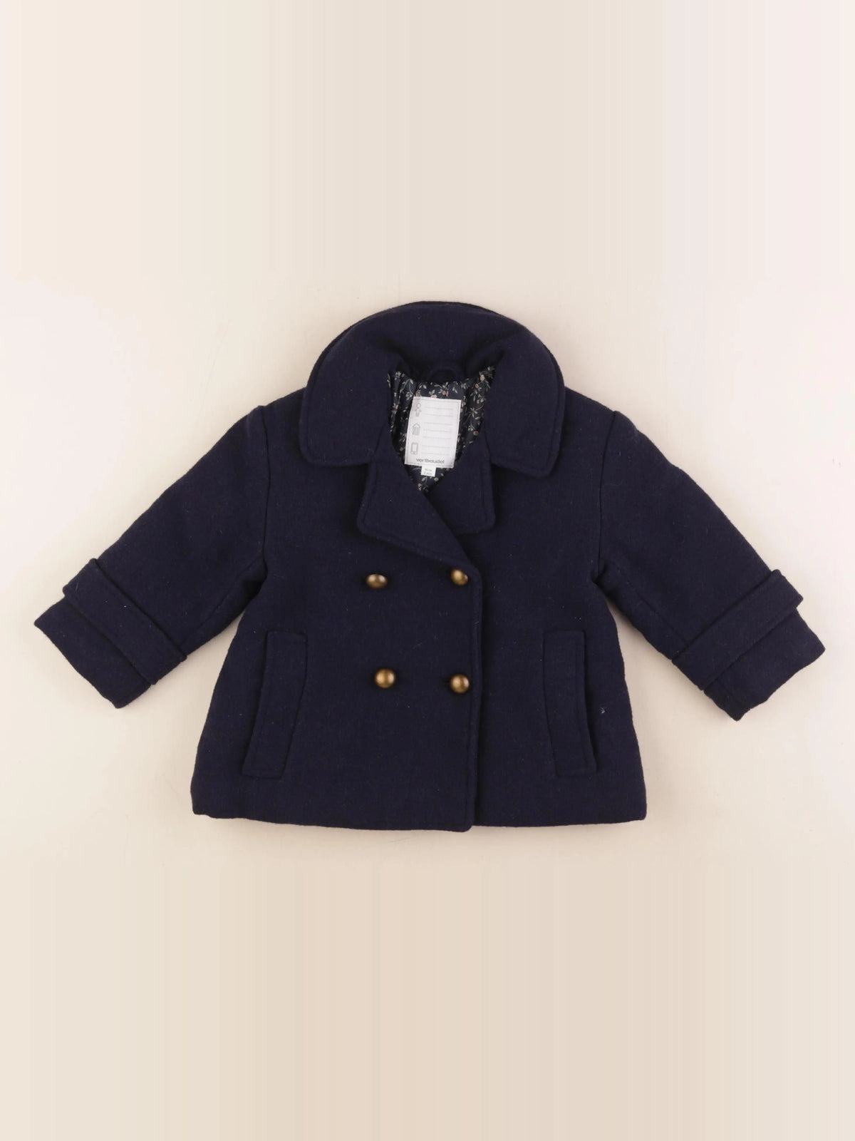 Vertbaudet - manteau bleu - 2 ans