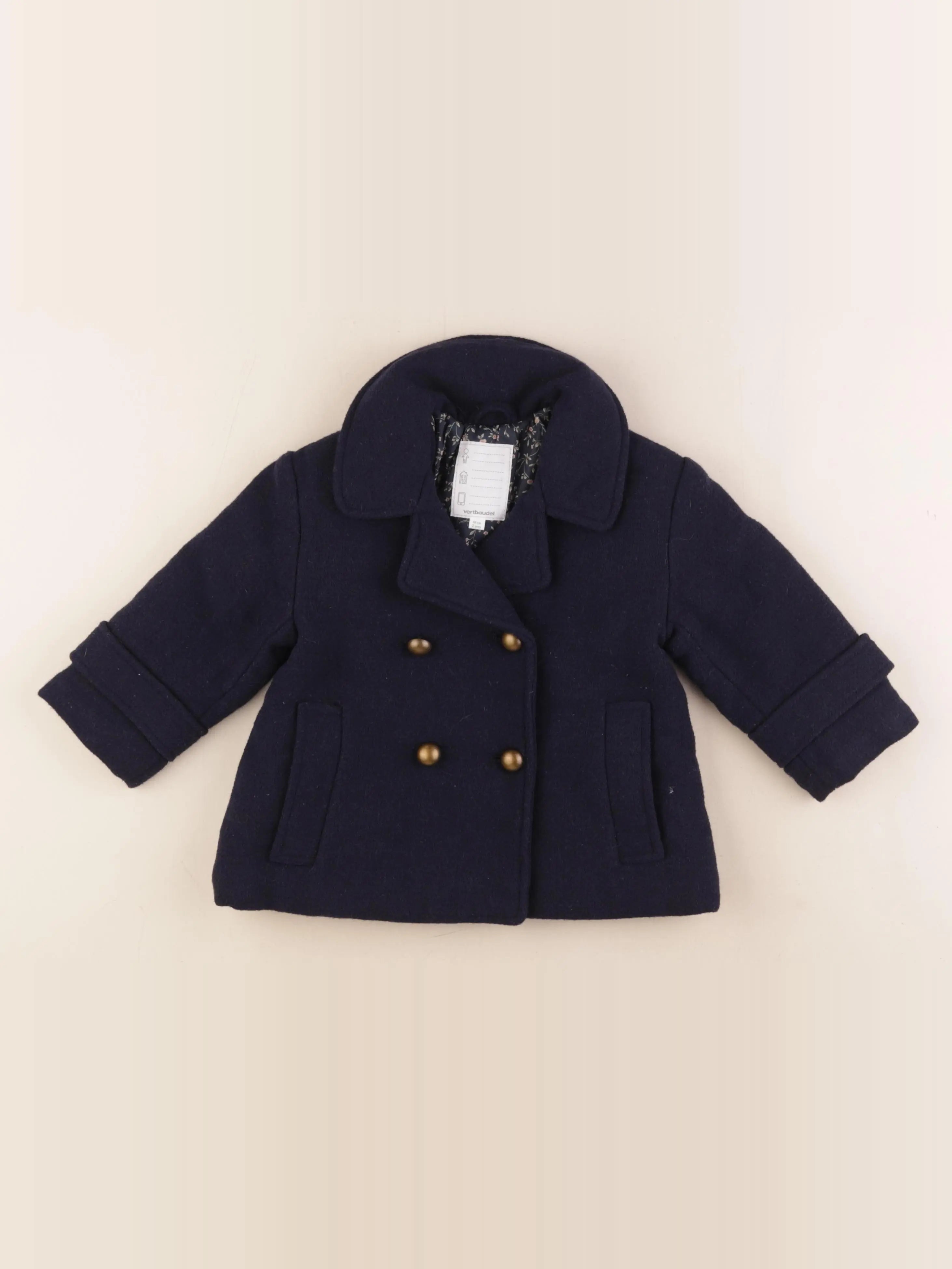 Vertbaudet - manteau bleu - 2 ans