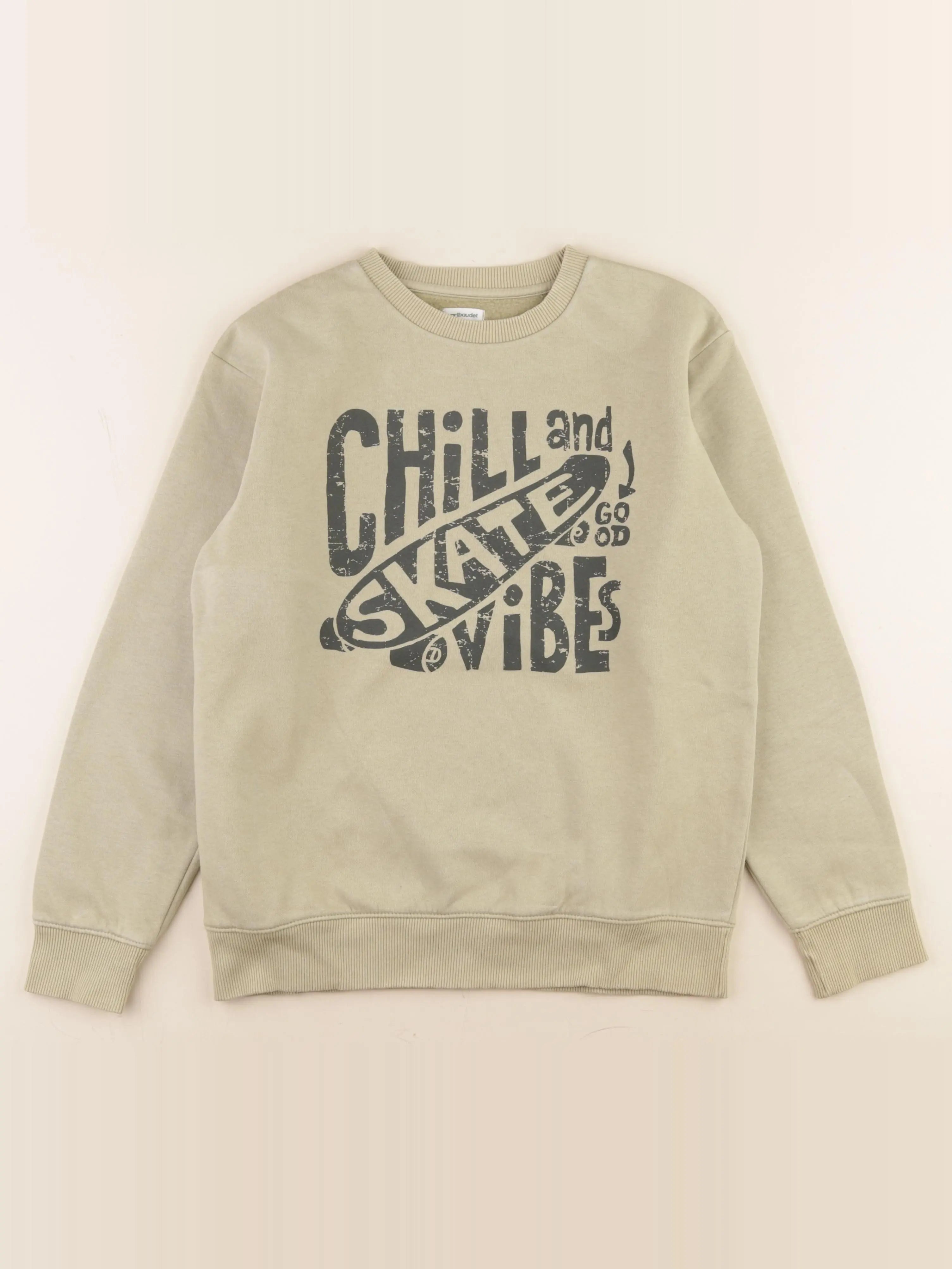 Vertbaudet - sweat vert - 14 ans