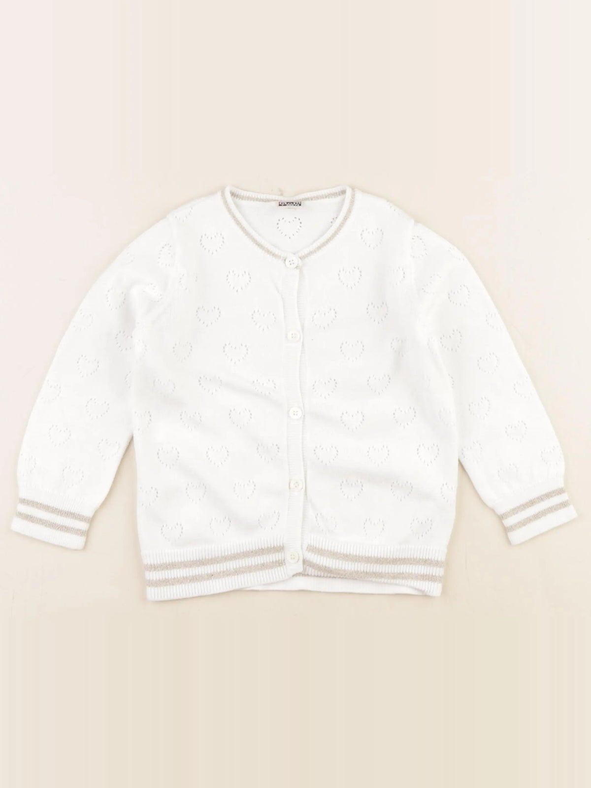 Bonton - gilet blanc - 4 ans