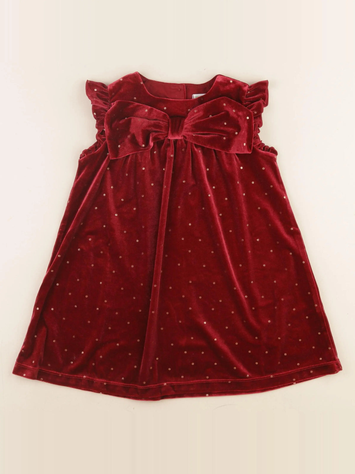 Vertbaudet - robe rouge, or - 4 ans