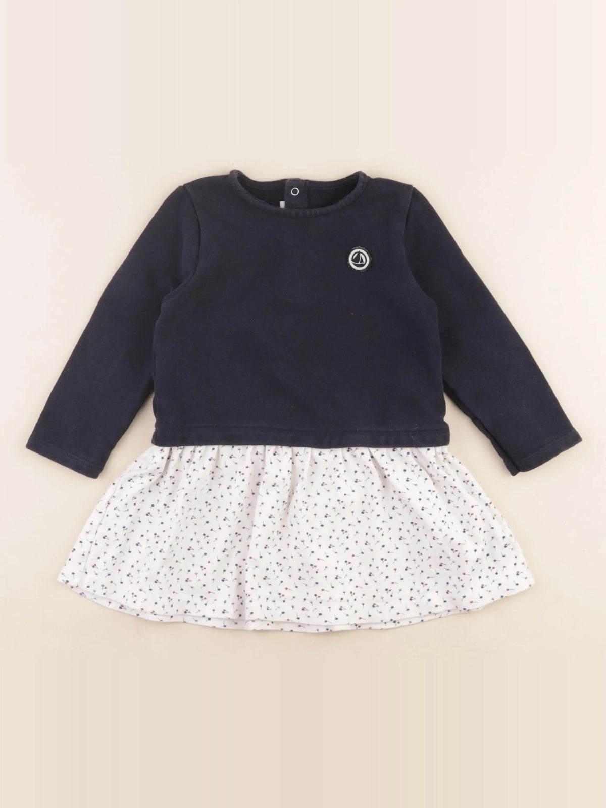 Petit Bateau - robe bleu - 24 mois