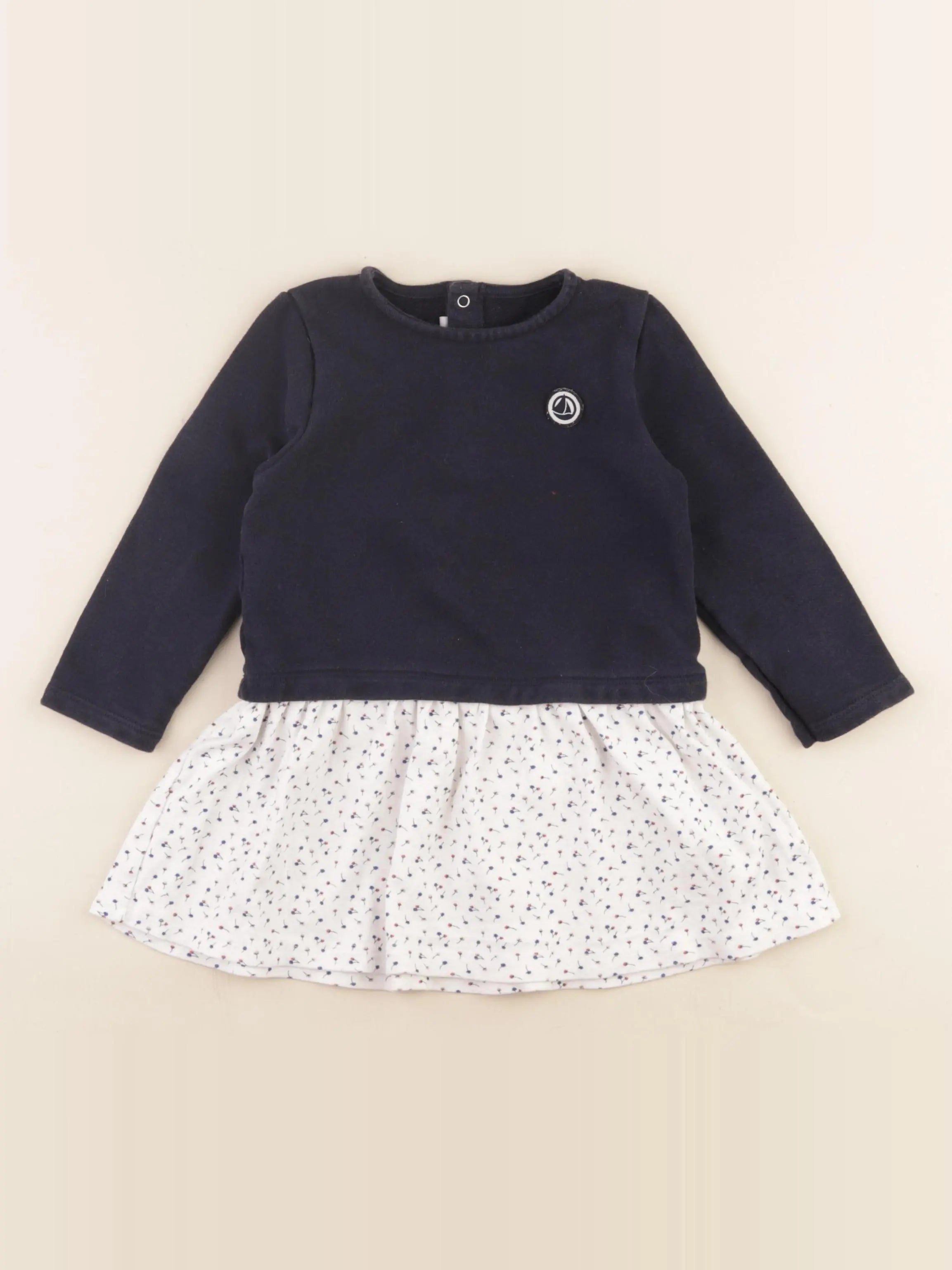 Petit Bateau - robe bleu - 24 mois