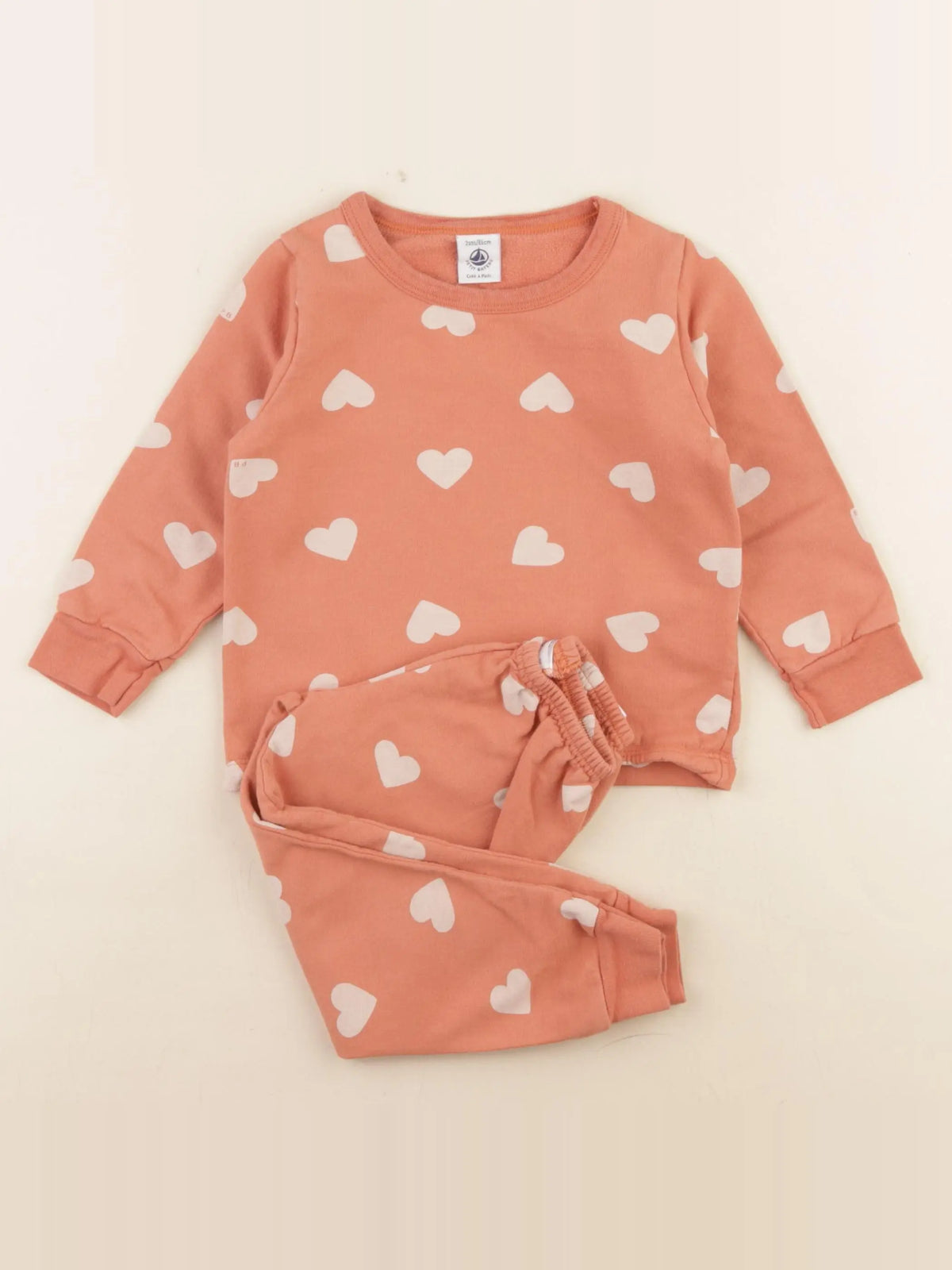 Petit Bateau - pyjama coton rose - 2 ans