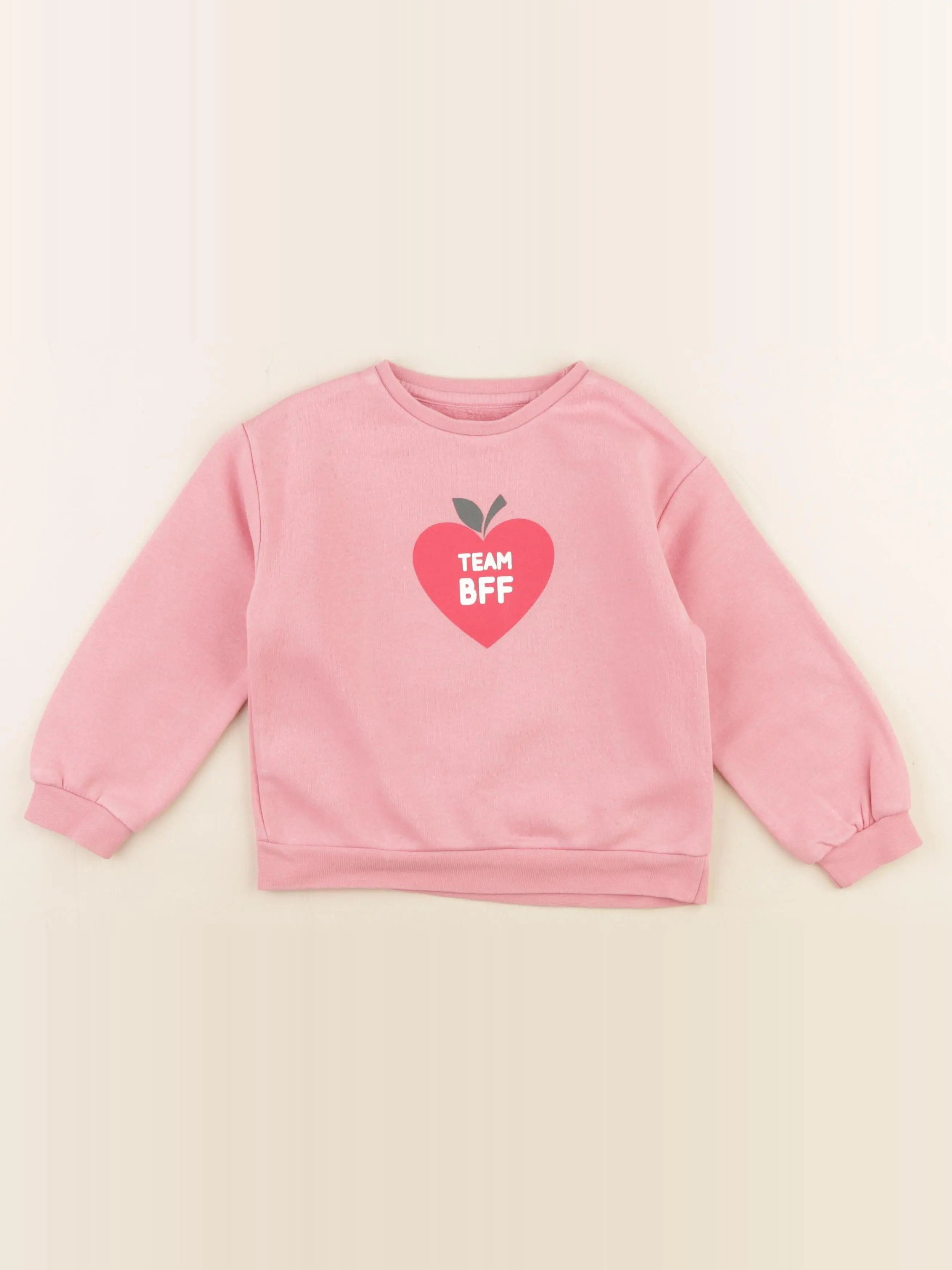 Vertbaudet - sweat rose - 4 ans
