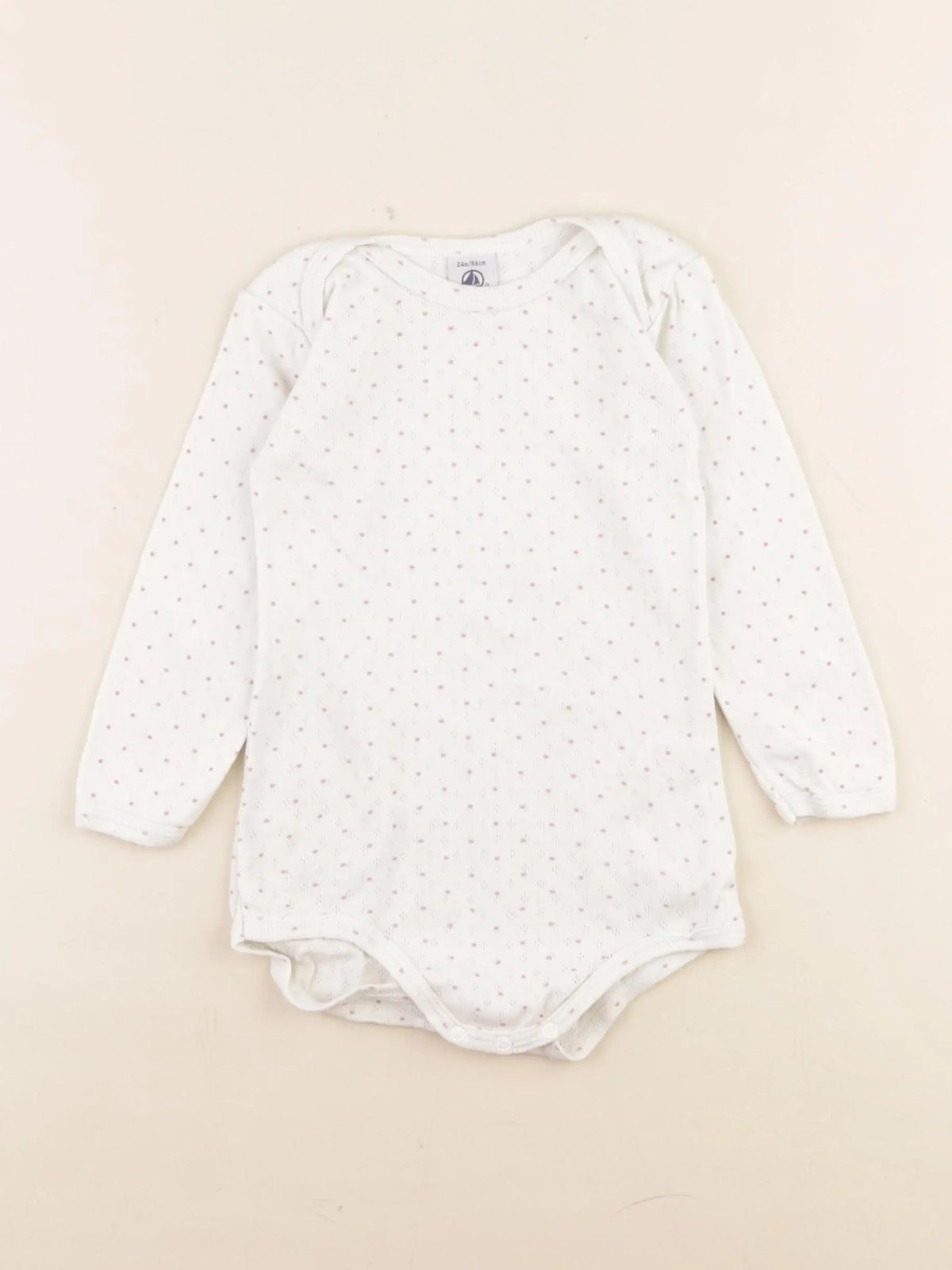 Petit Bateau - body rose, beige - 24 mois