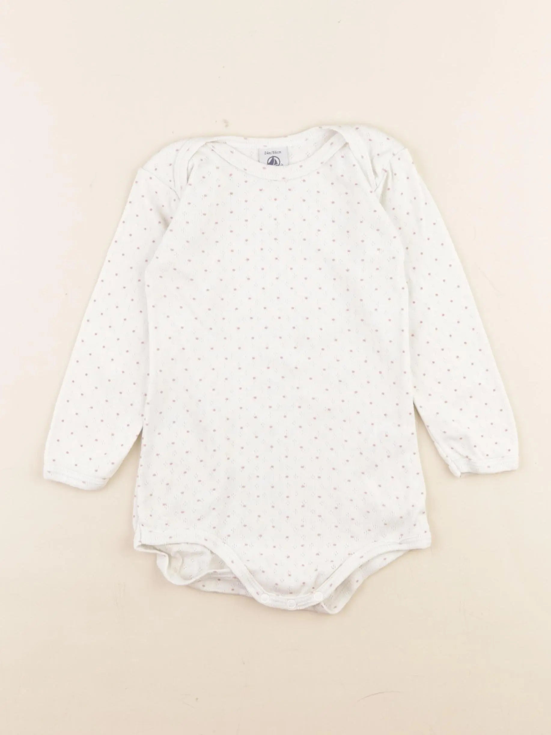 Petit Bateau - body rose, beige - 24 mois