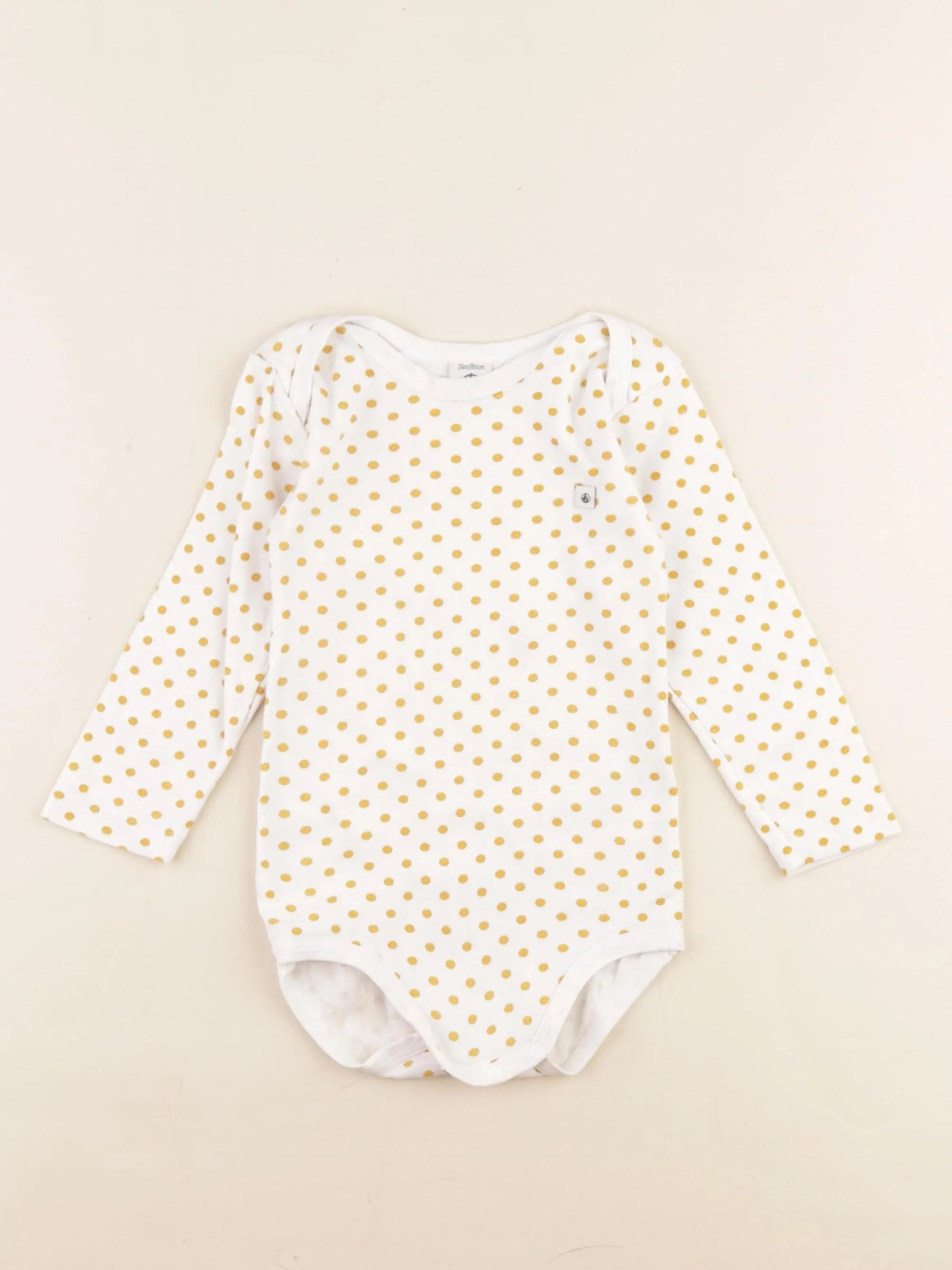 Petit Bateau - body jaune - 24 mois