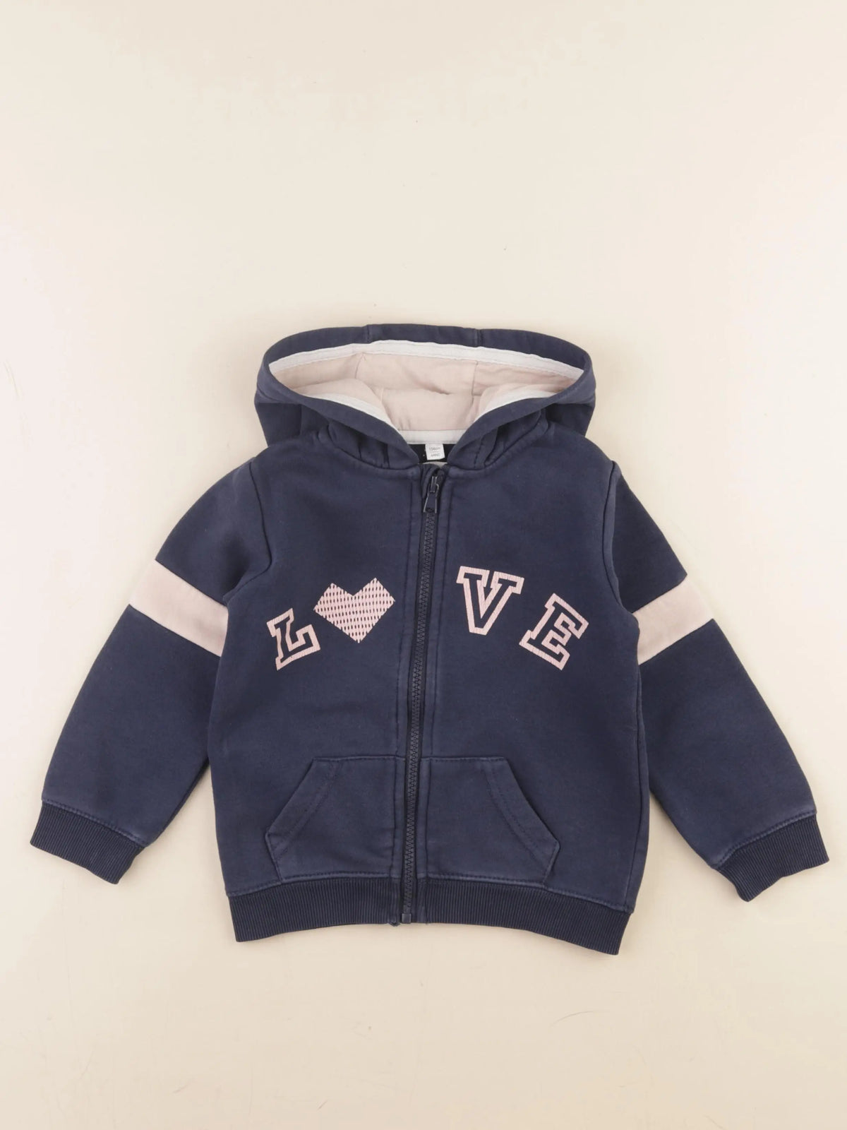 Vertbaudet - sweat rose, bleu - 4 ans
