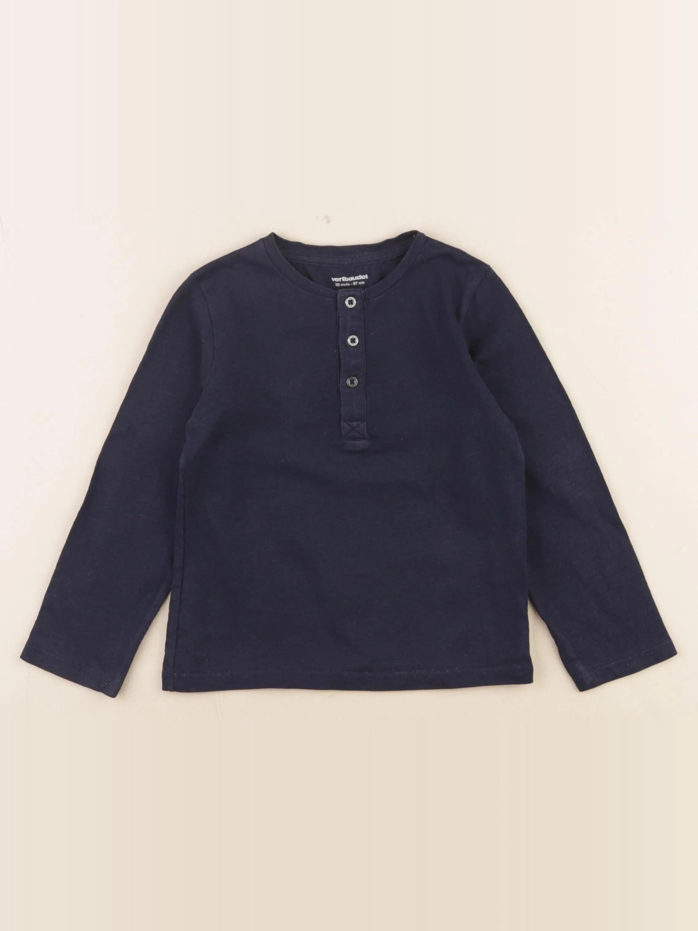 Vertbaudet - tee-shirt bleu - 36 mois