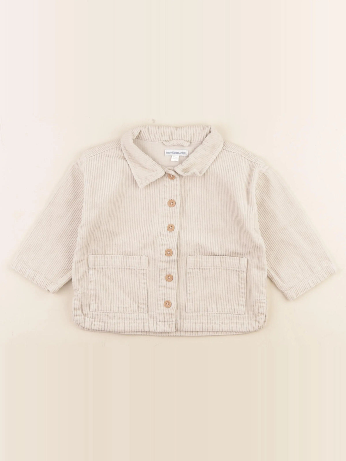 Vertbaudet - chemise beige - 18 mois
