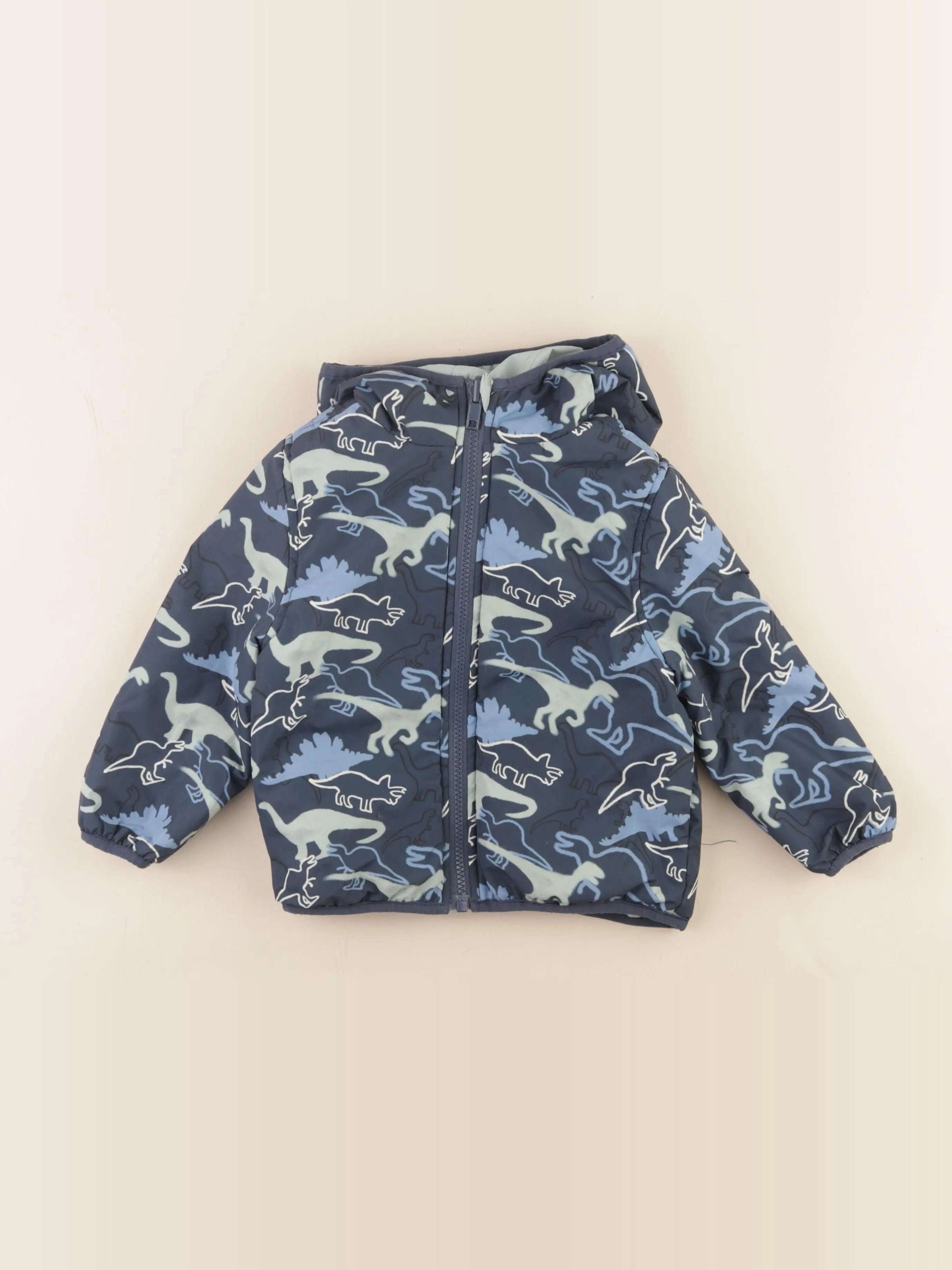 Vertbaudet - veste réversible bleu - 3 ans