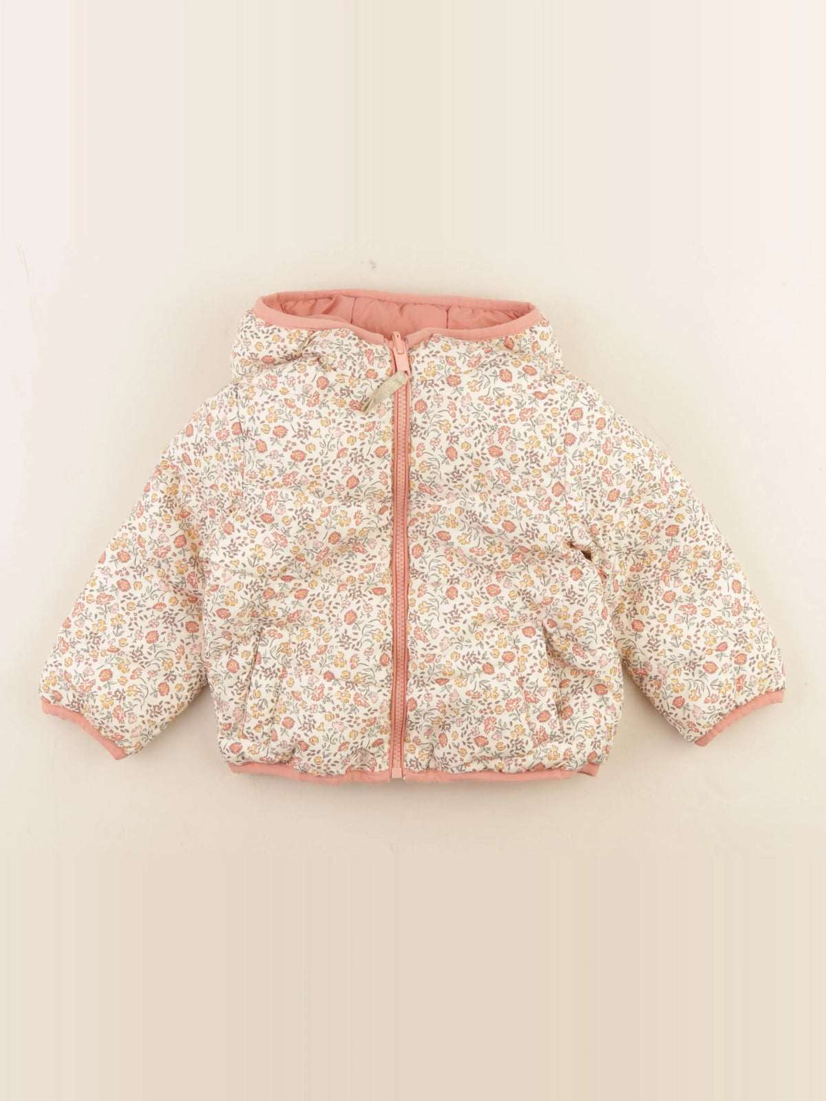 Vertbaudet - doudoune réversible rose - 3 ans
