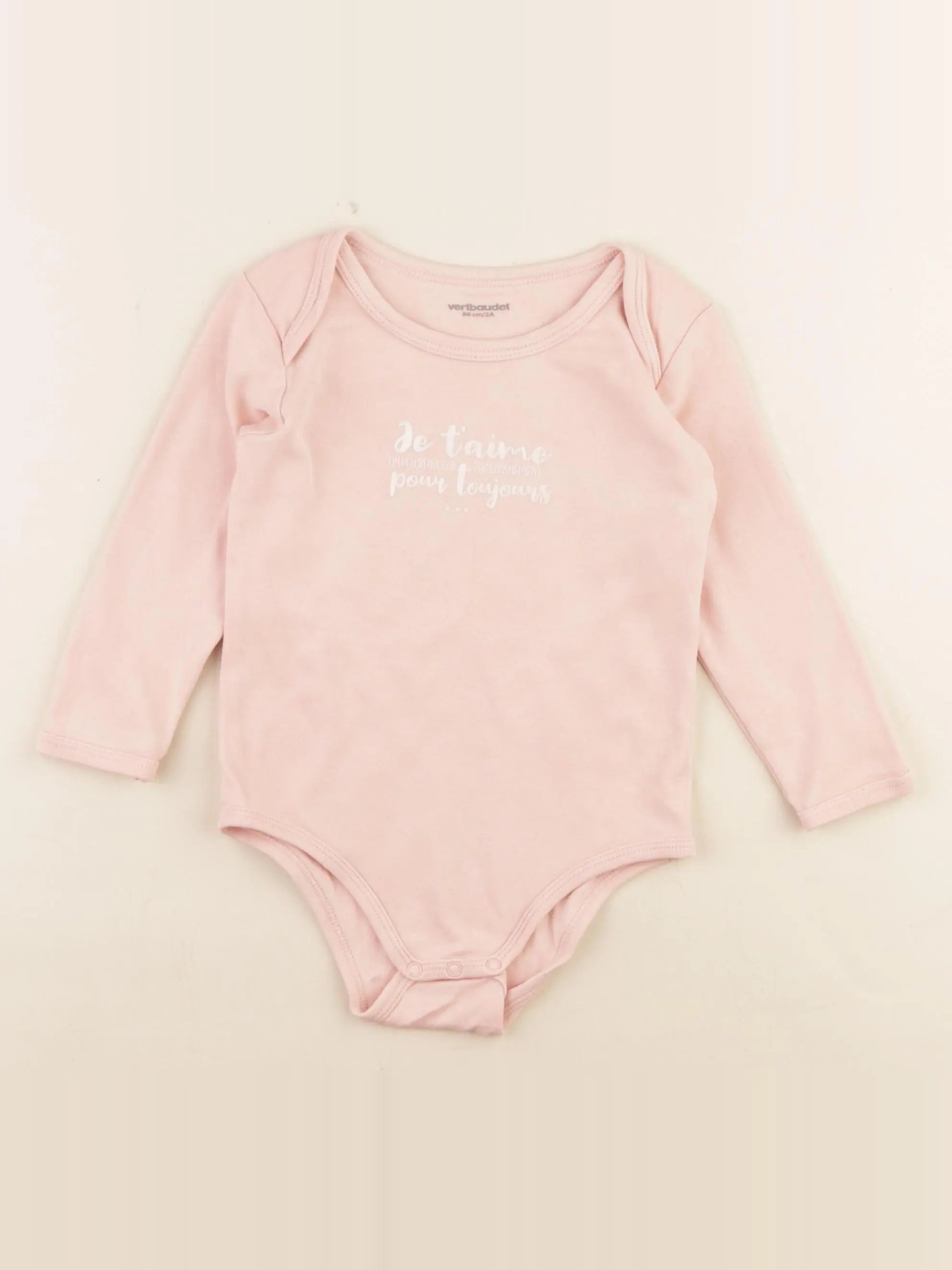 Vertbaudet - body rose - 2 ans