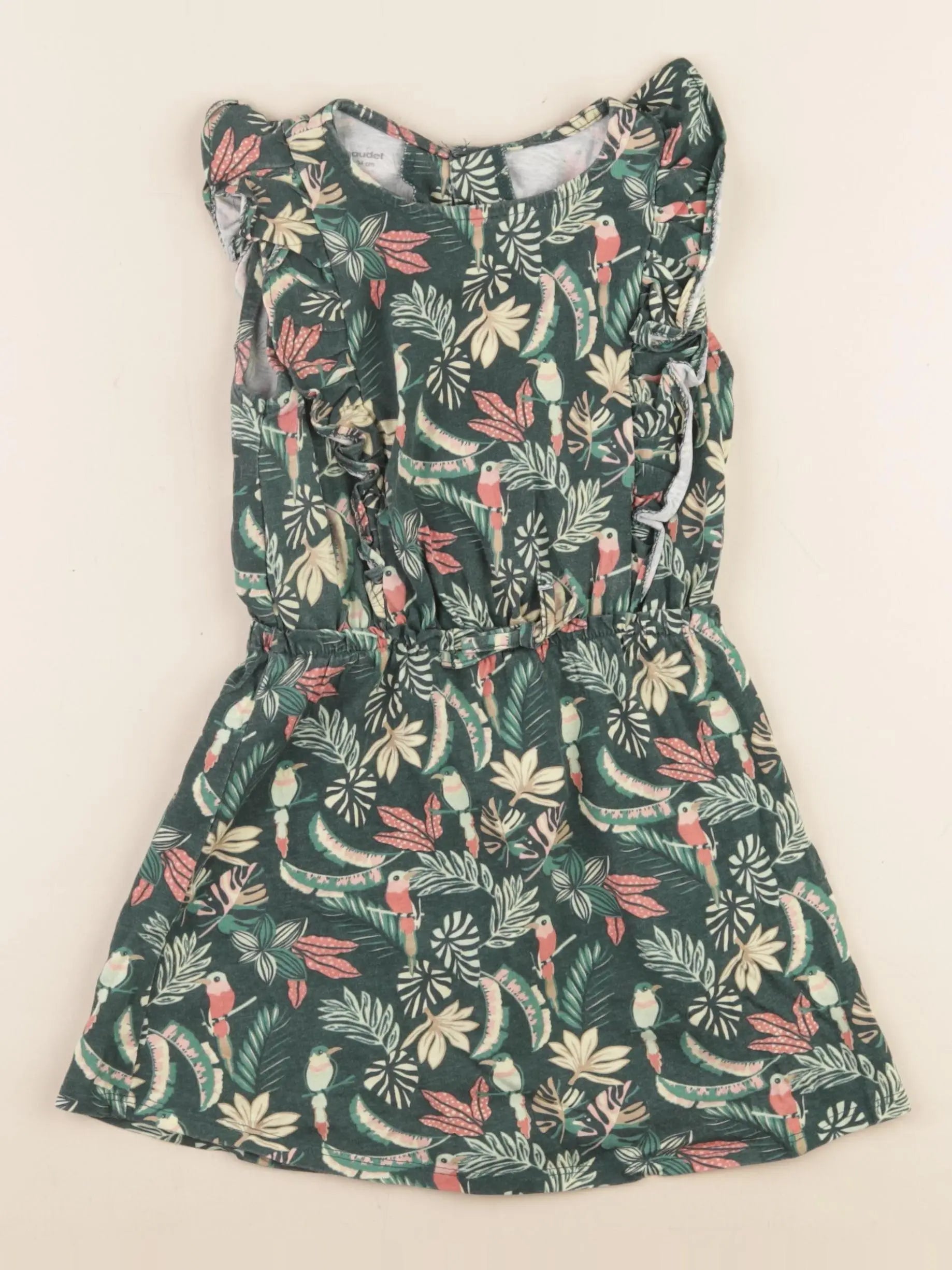 Vertbaudet - robe vert - 4 ans