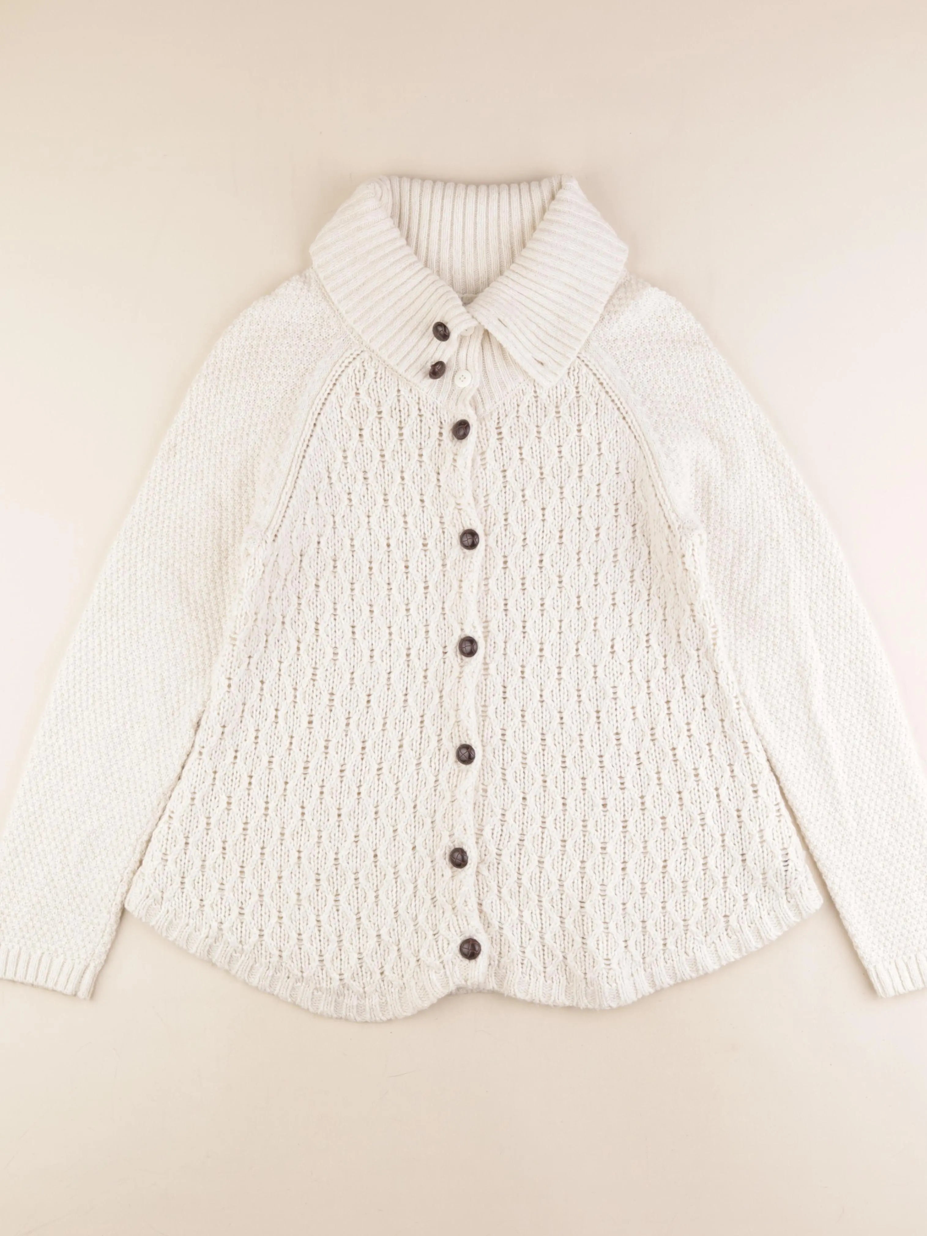 Cyrillus - gilet blanc, or - 12 ans