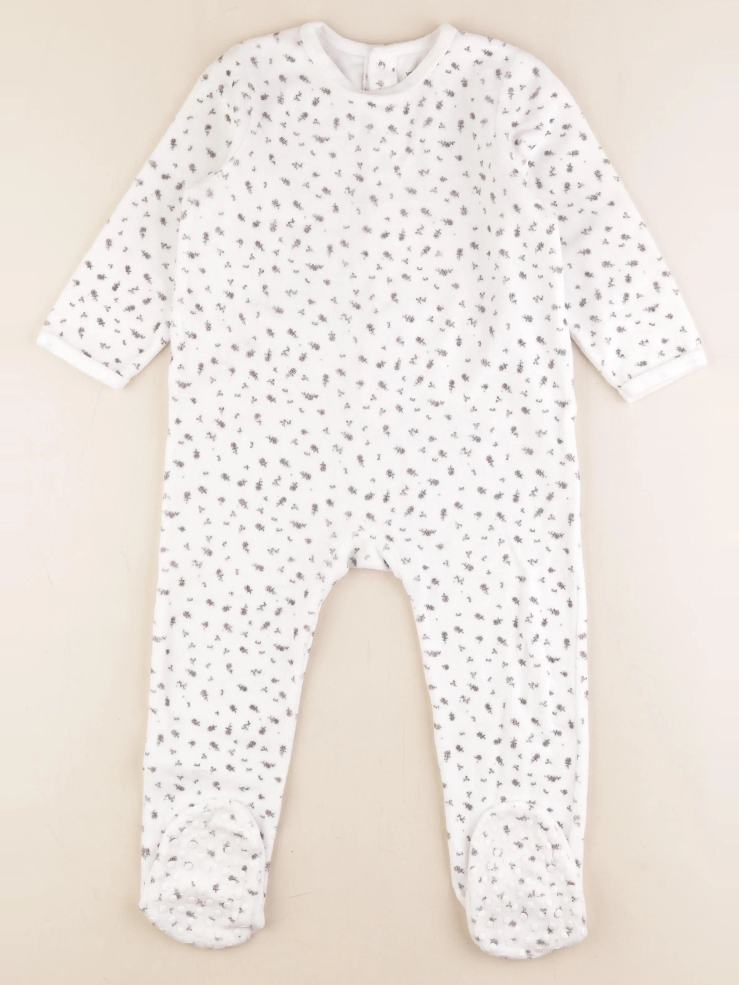 Vertbaudet - pyjama velours blanc - 3 ans