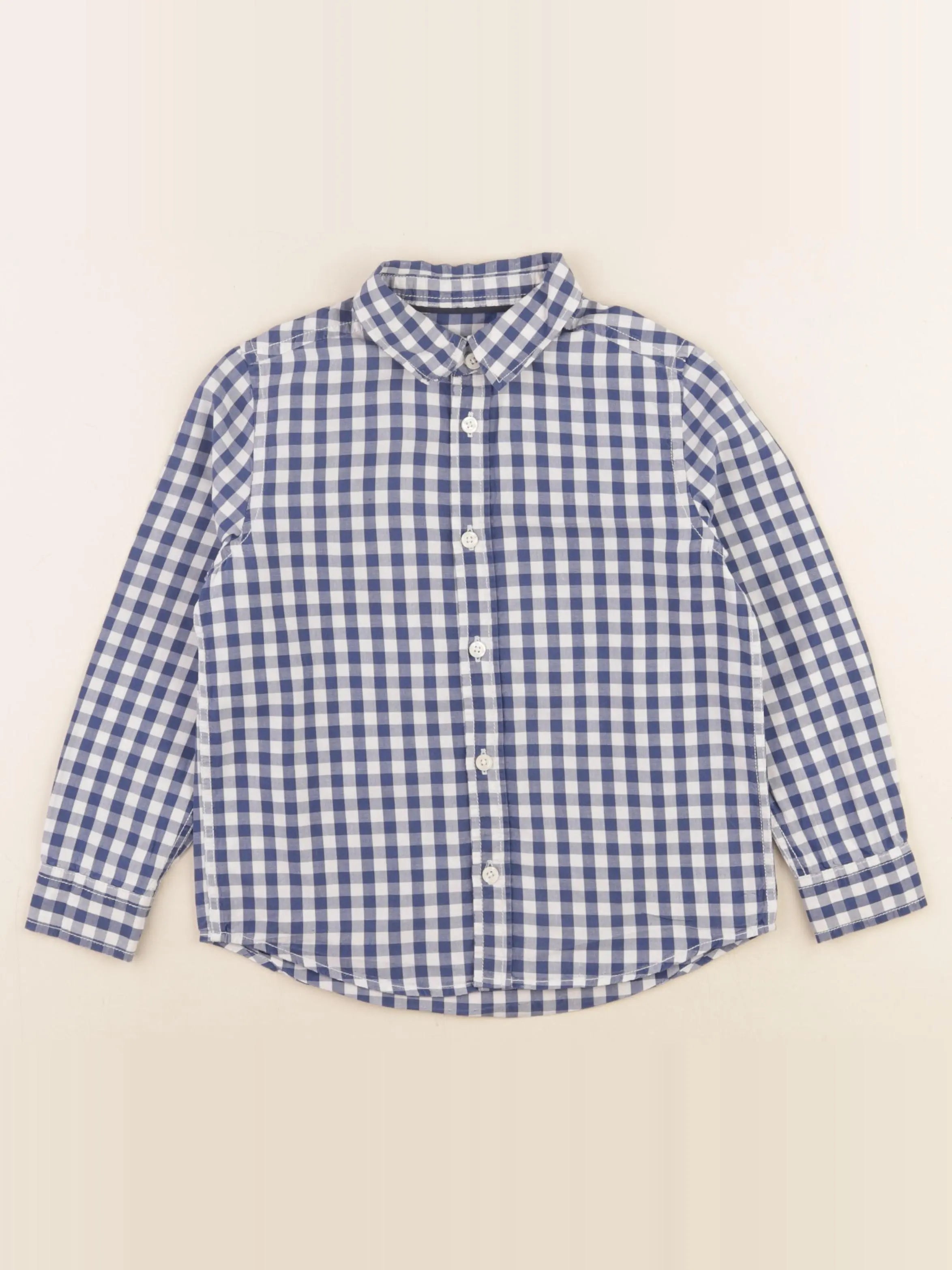 Cyrillus - chemise bleu, blanc - 6 ans