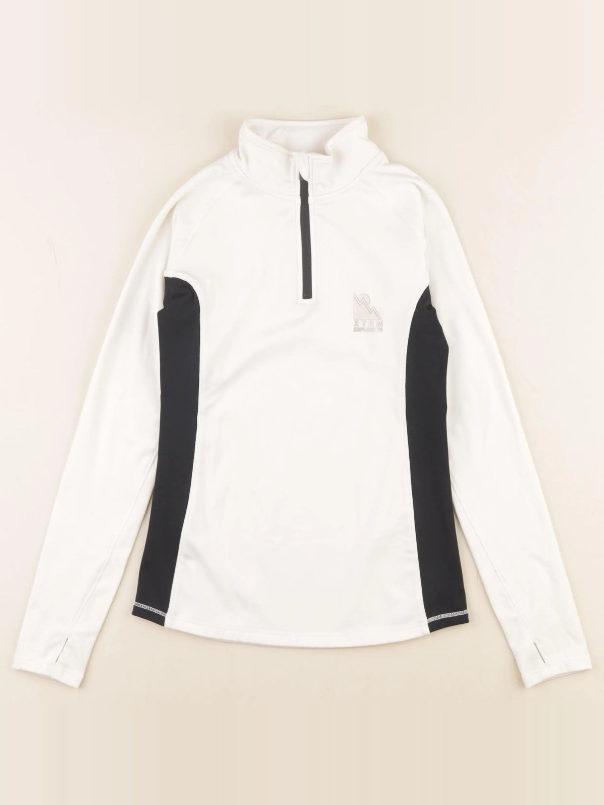 Zara - sous-pull technique blanc, noir - 9/10 ans