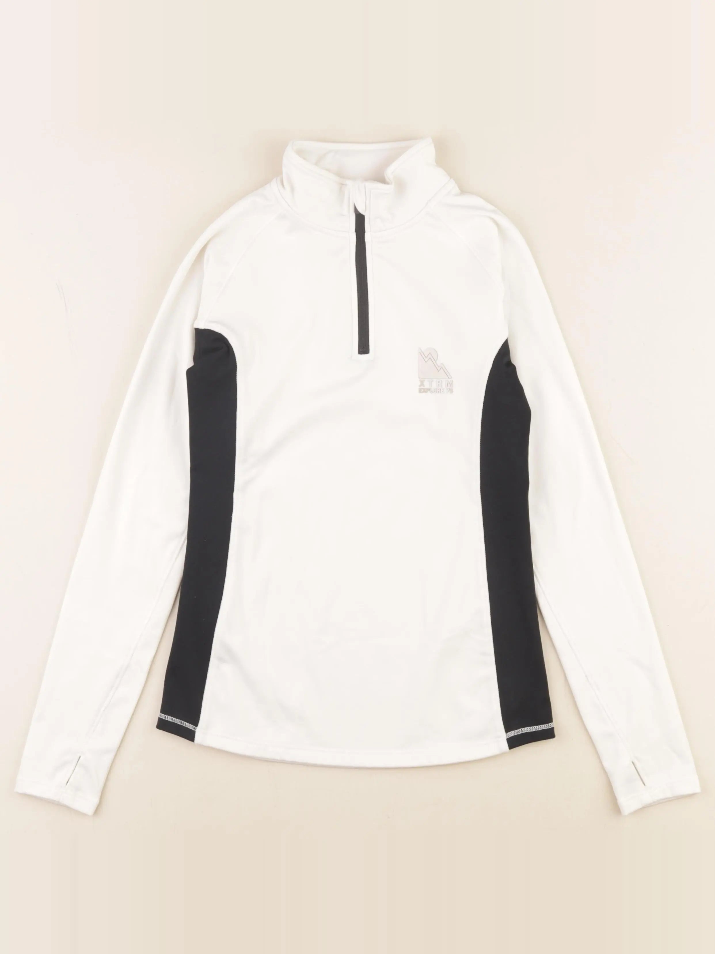 Zara - sous-pull technique blanc, noir - 9/10 ans