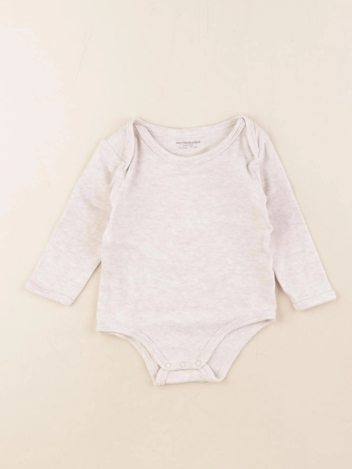 Vertbaudet - body beige - 9 mois