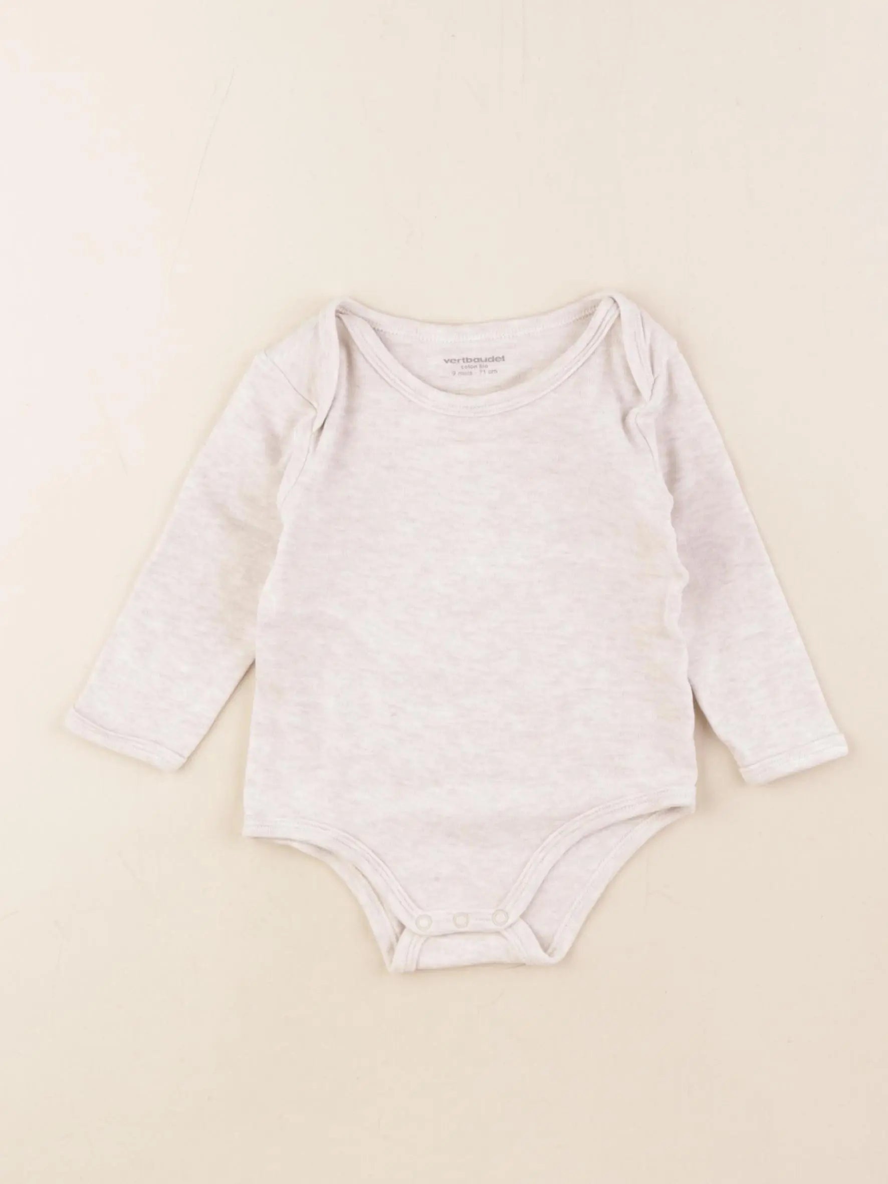 Vertbaudet - body beige - 9 mois