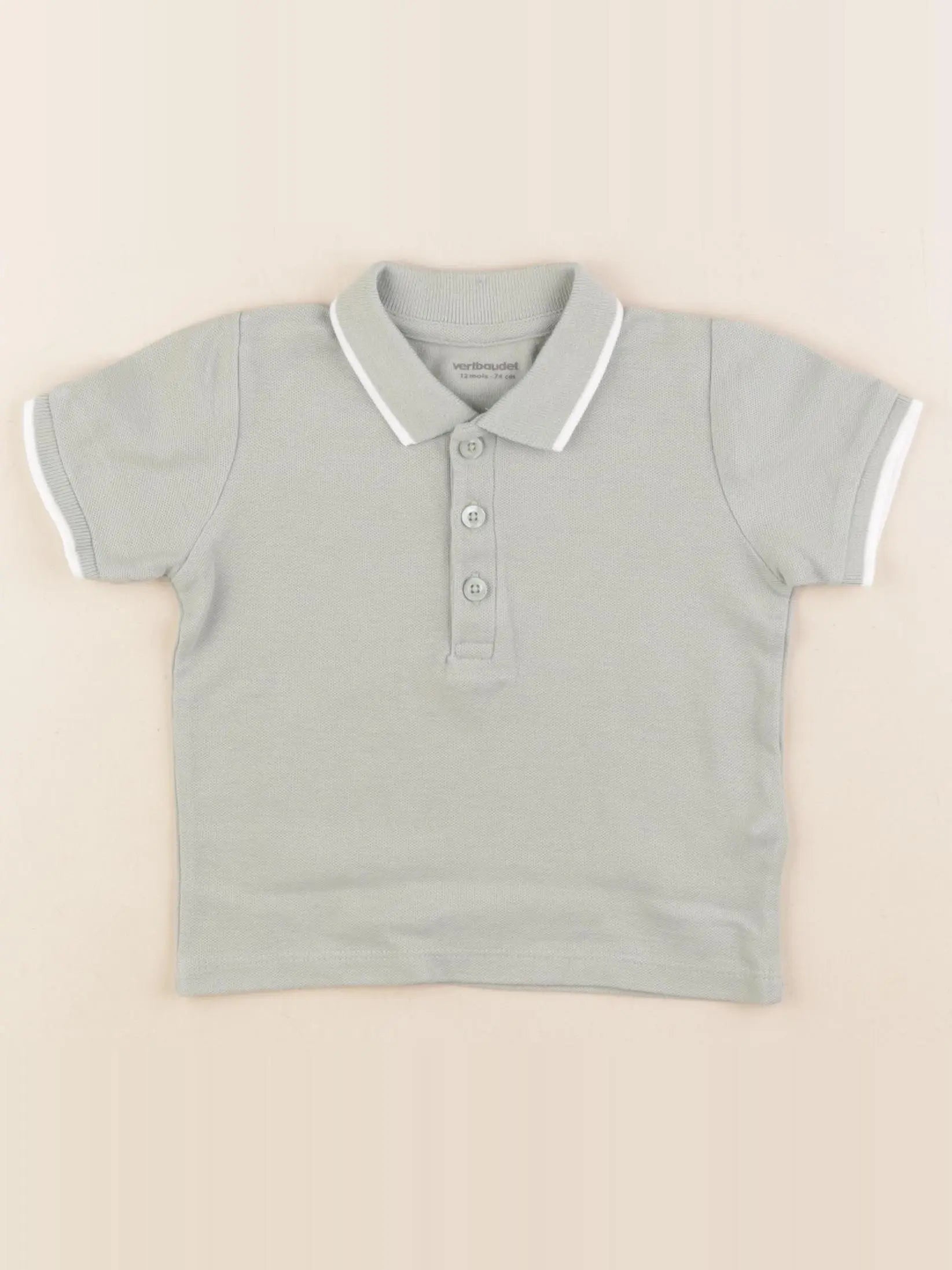Vertbaudet - polo vert - 12 mois