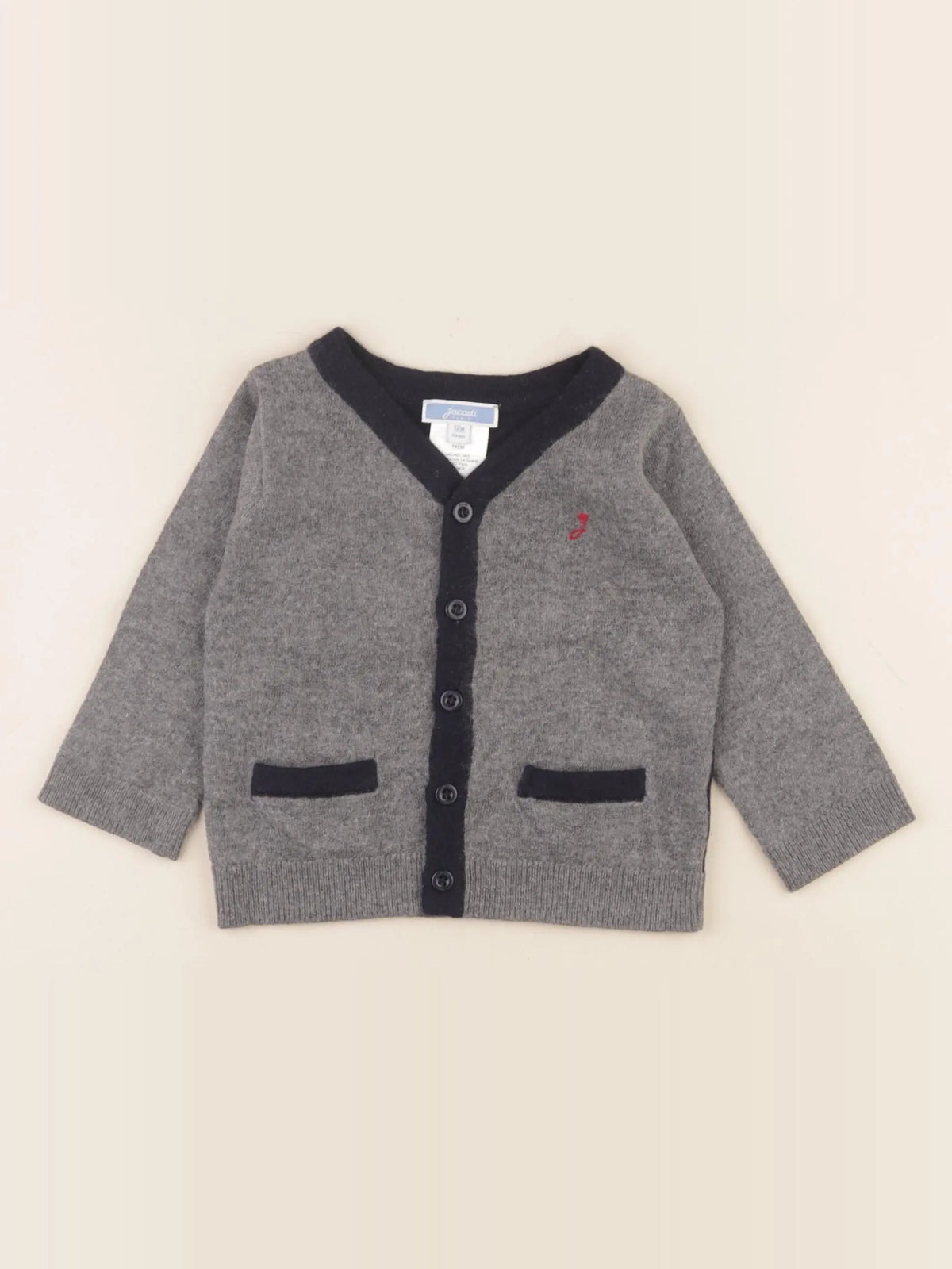 Jacadi - gilet gris - 12 mois