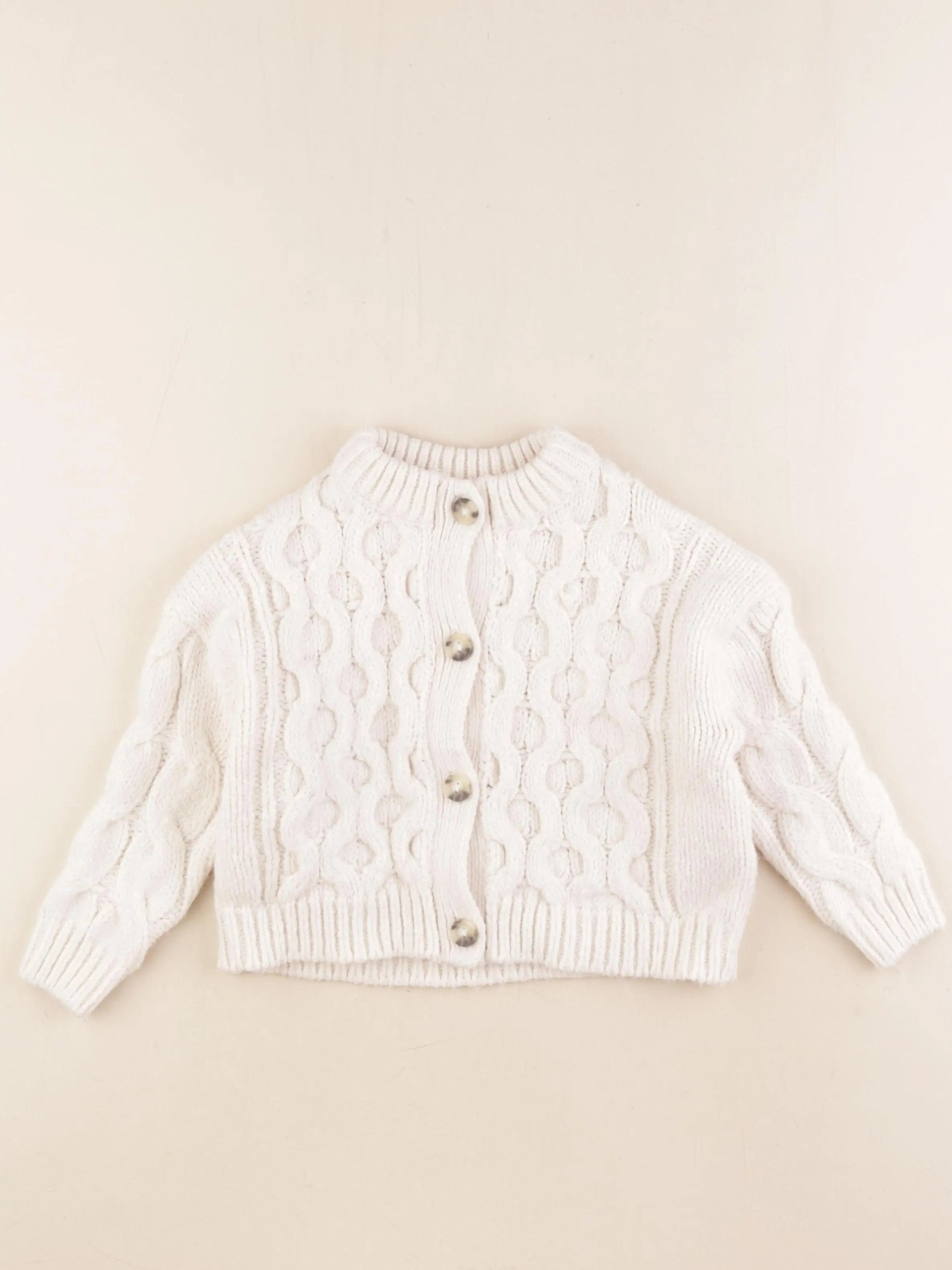 Vertbaudet - gilet blanc - 4 ans