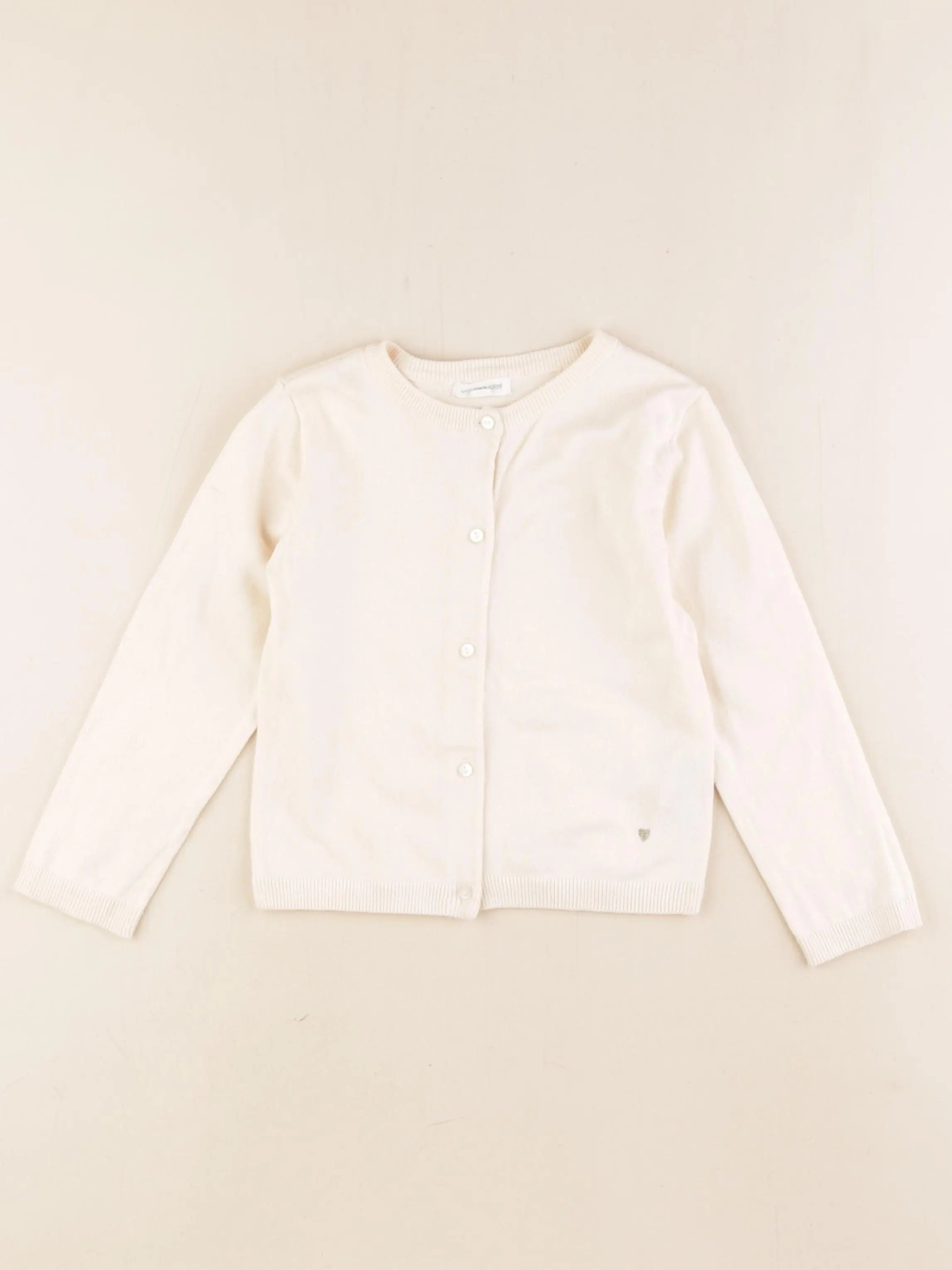 Vertbaudet - gilet beige - 4 ans