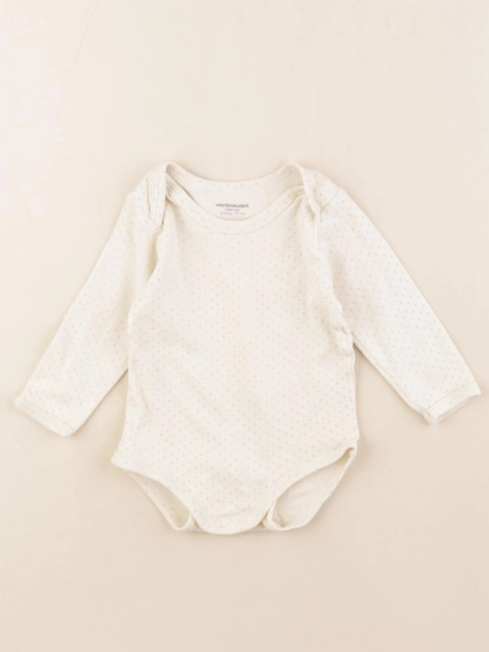 Vertbaudet - body beige - 9 mois