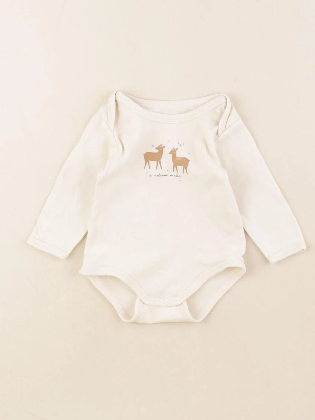 Vertbaudet - body beige - 9 mois