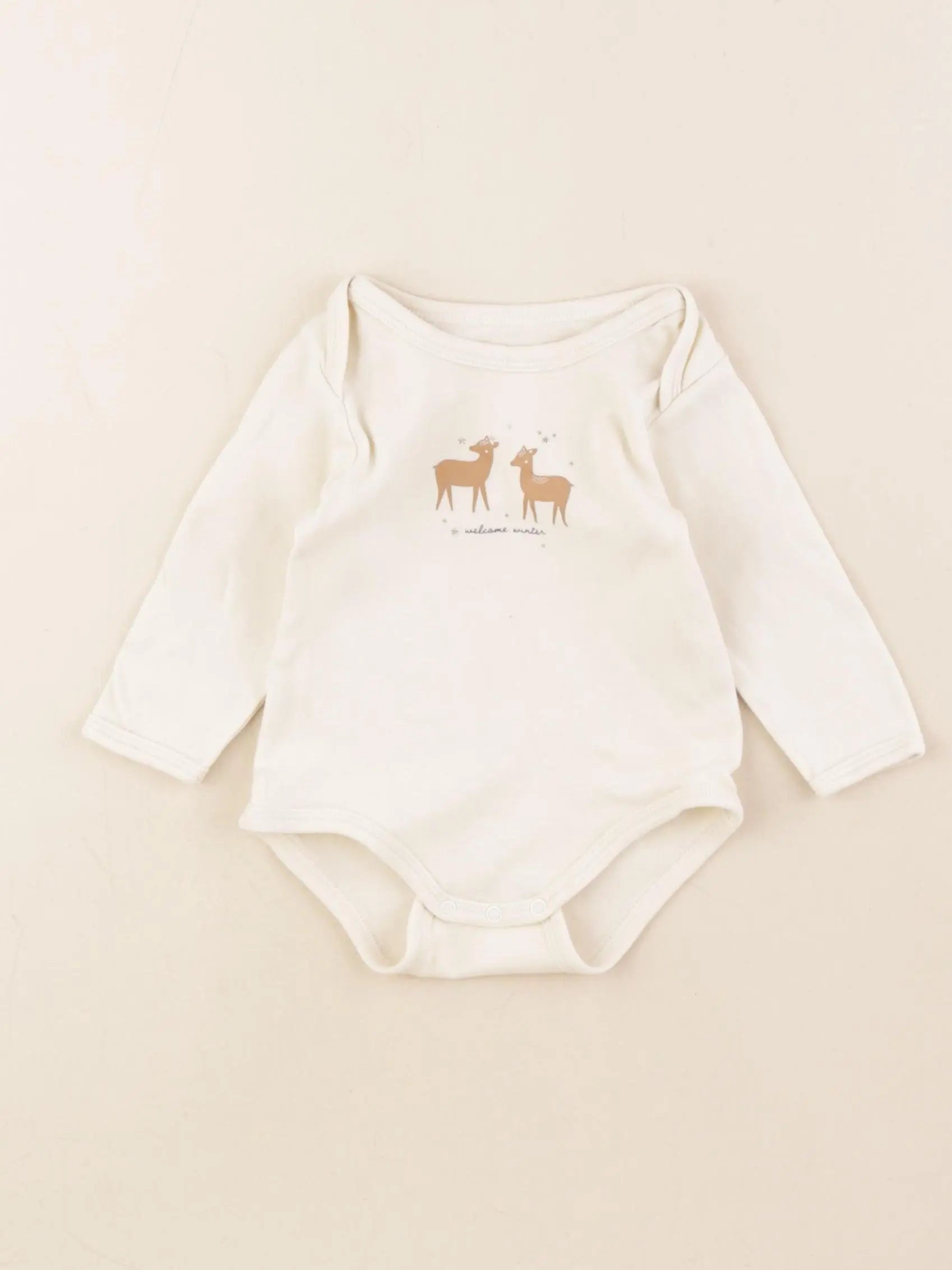 Vertbaudet - body beige - 9 mois
