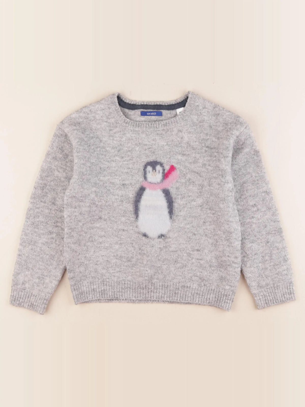 Okaidi - pull gris - 6 ans