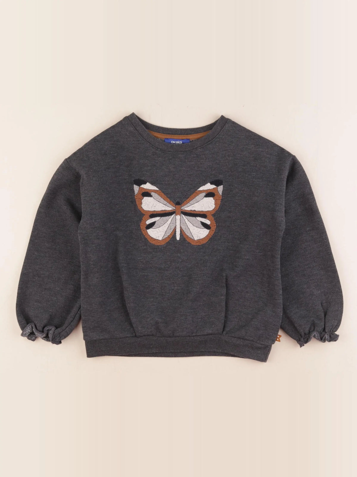 Okaidi - sweat gris - 6 ans