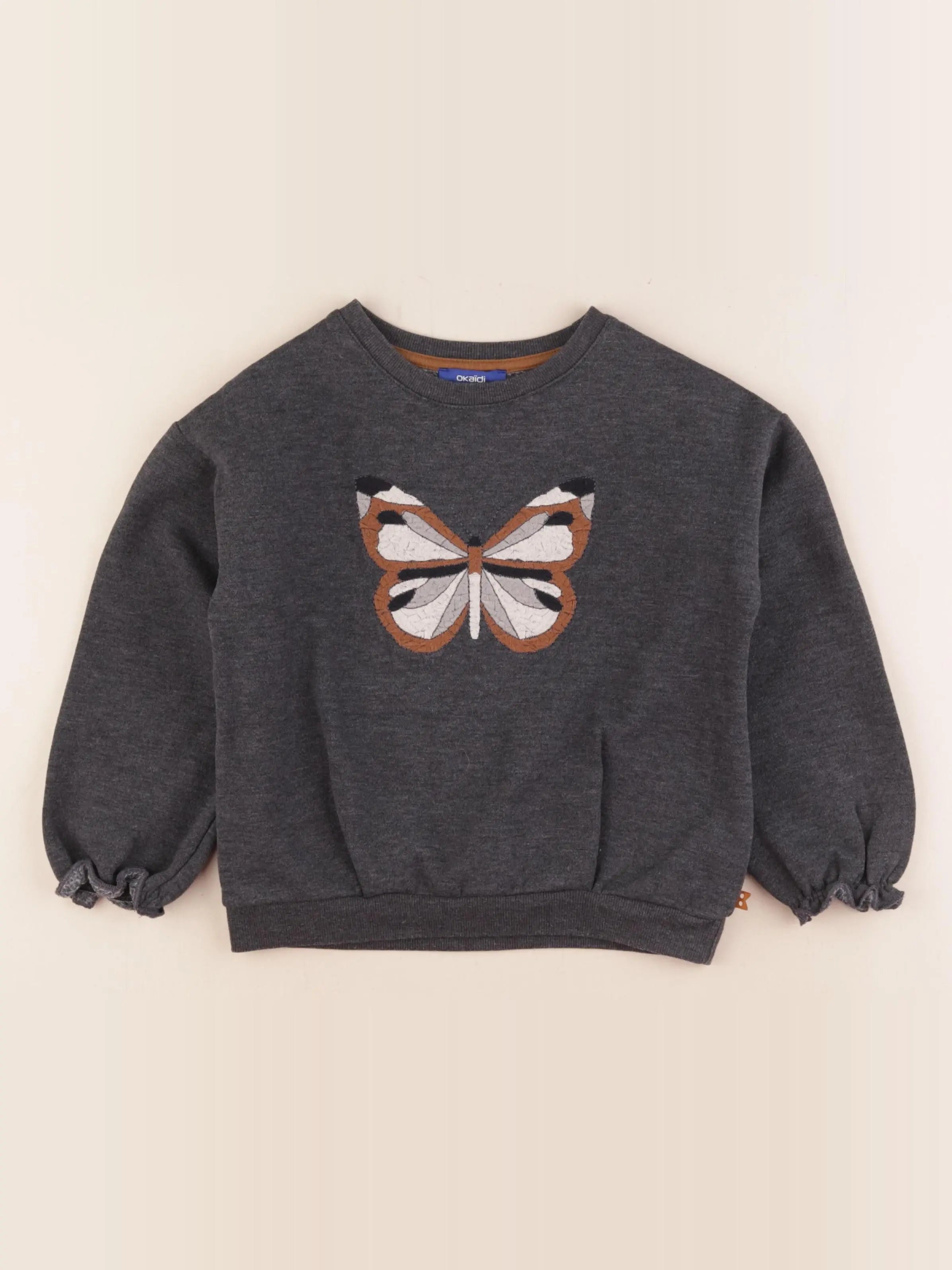 Okaidi - sweat gris - 6 ans