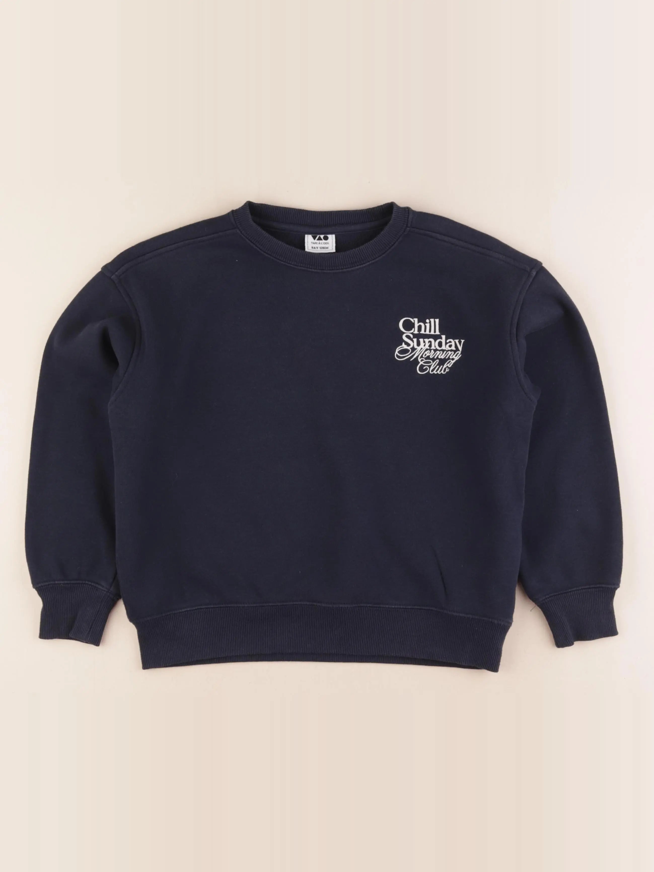 Tape à l'oeil - sweat imprimé au dos bleu - 8 ans