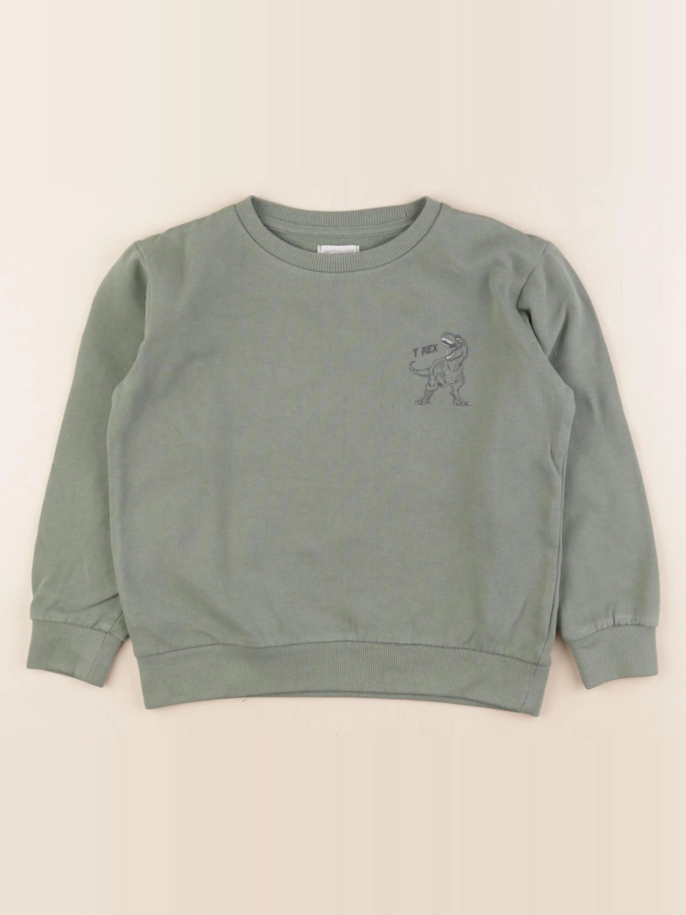 Vertbaudet - sweat vert - 8 ans