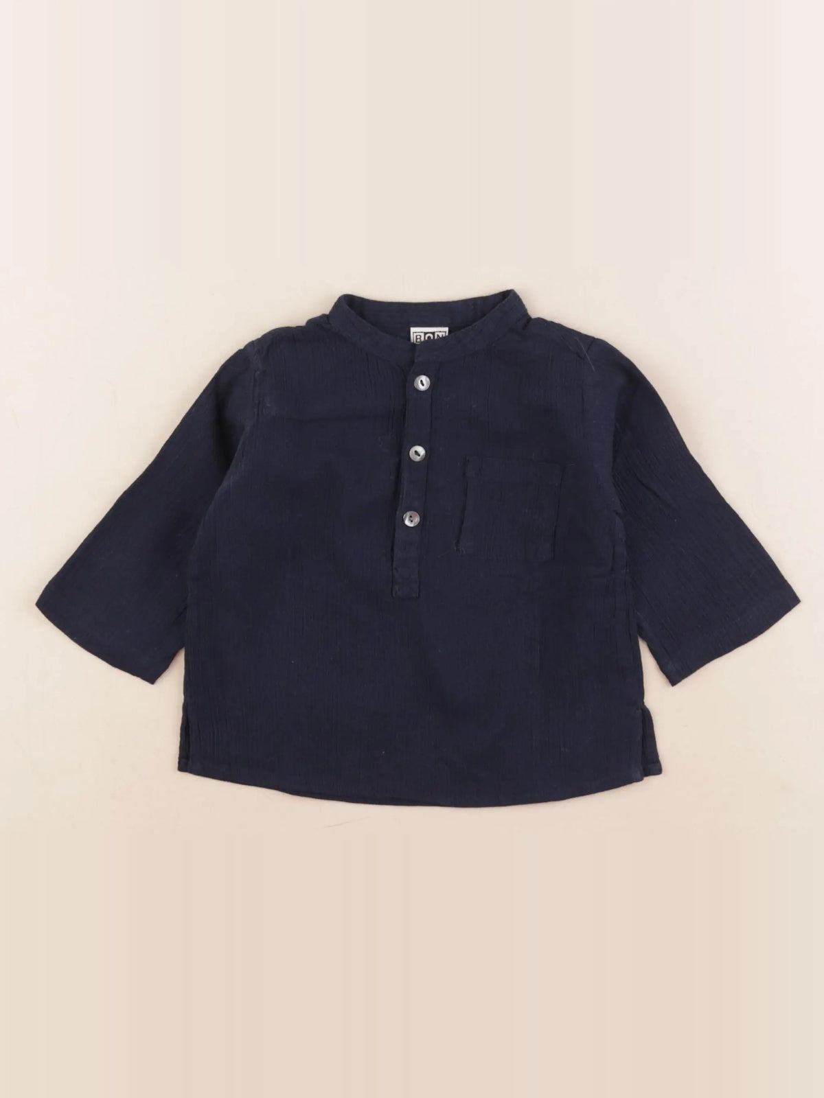 Bonton - chemise bleu - 6 mois