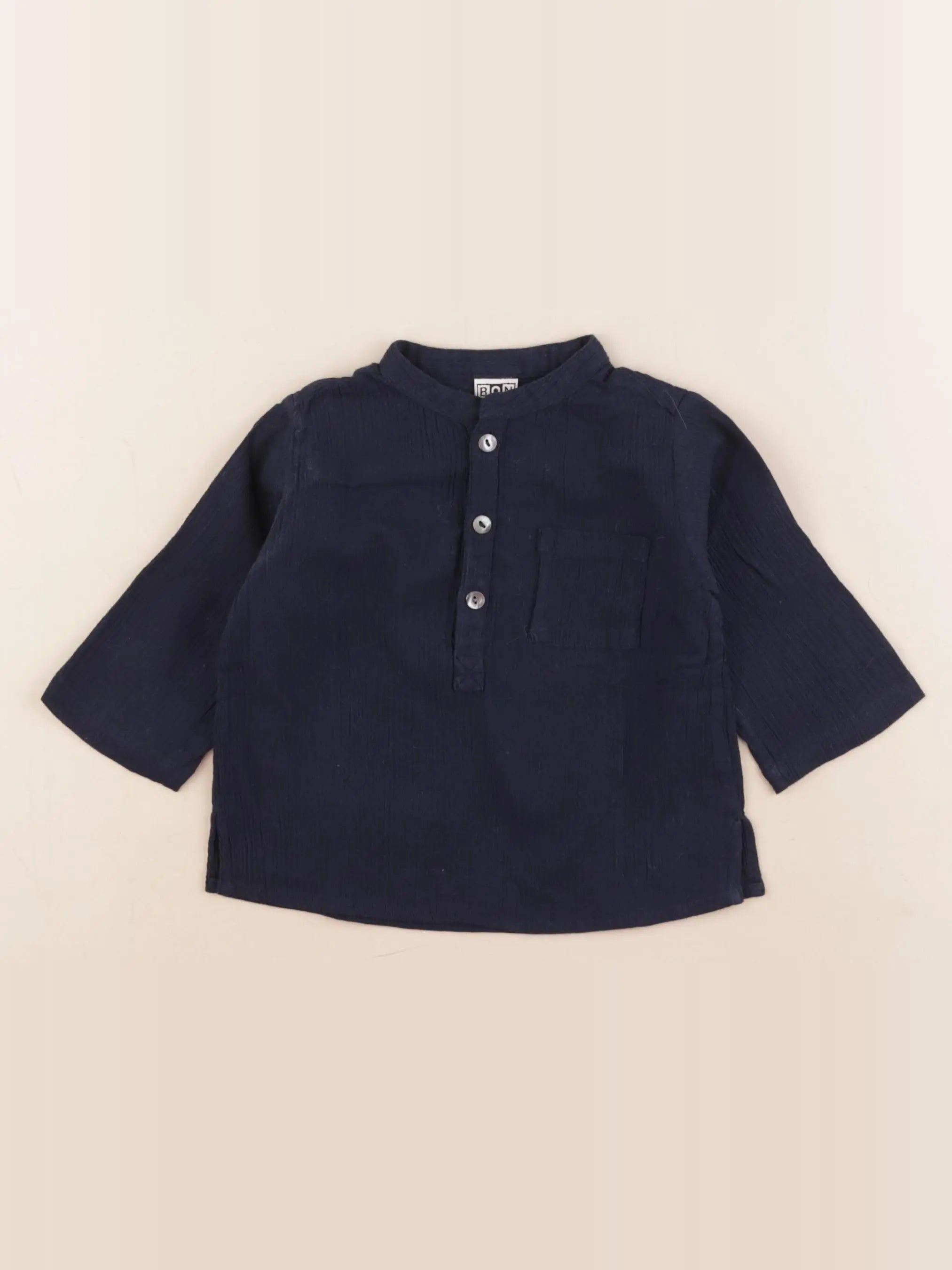 Bonton - chemise bleu - 6 mois