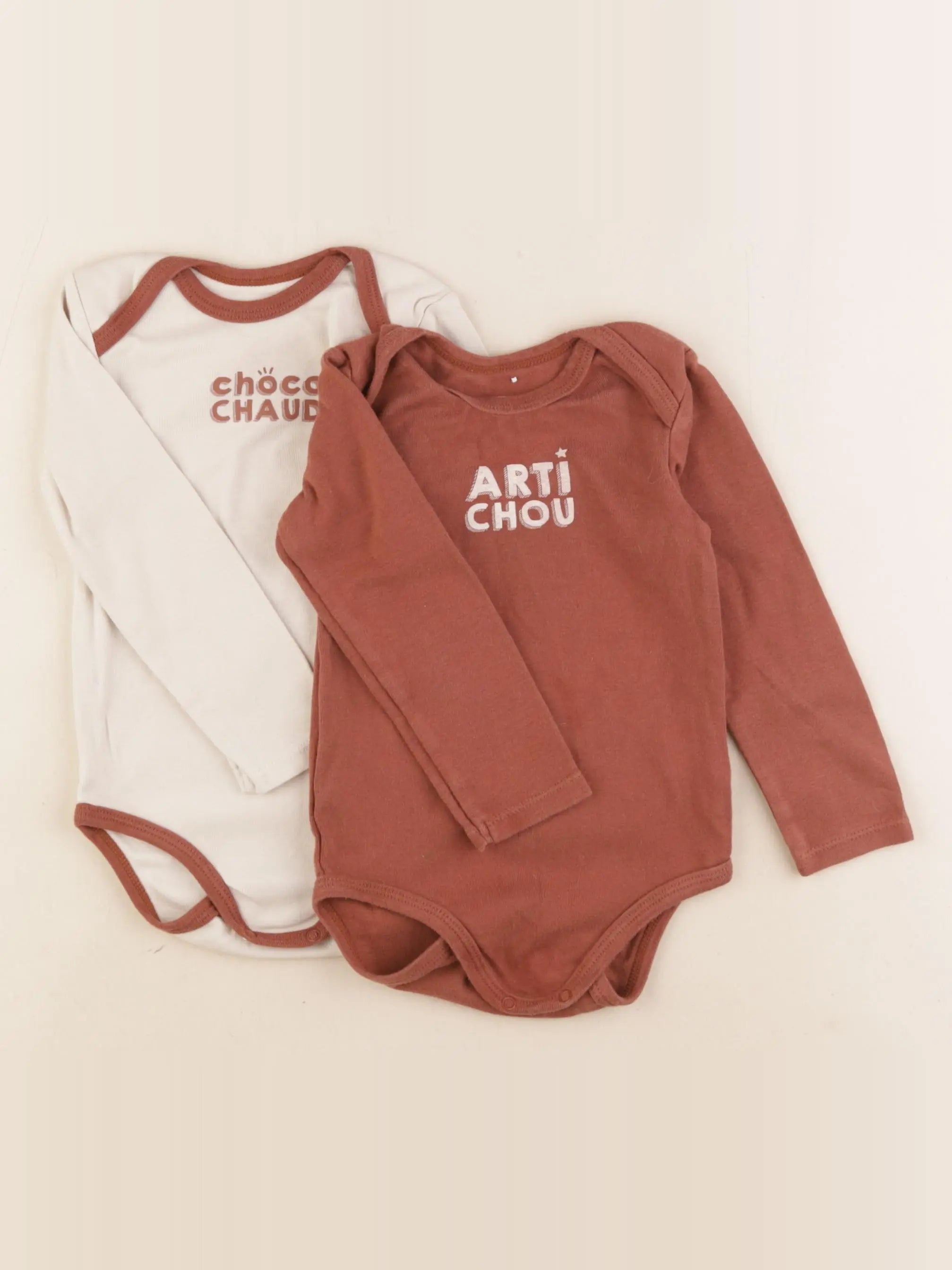 La Redoute - body beige, marron - 3 ans