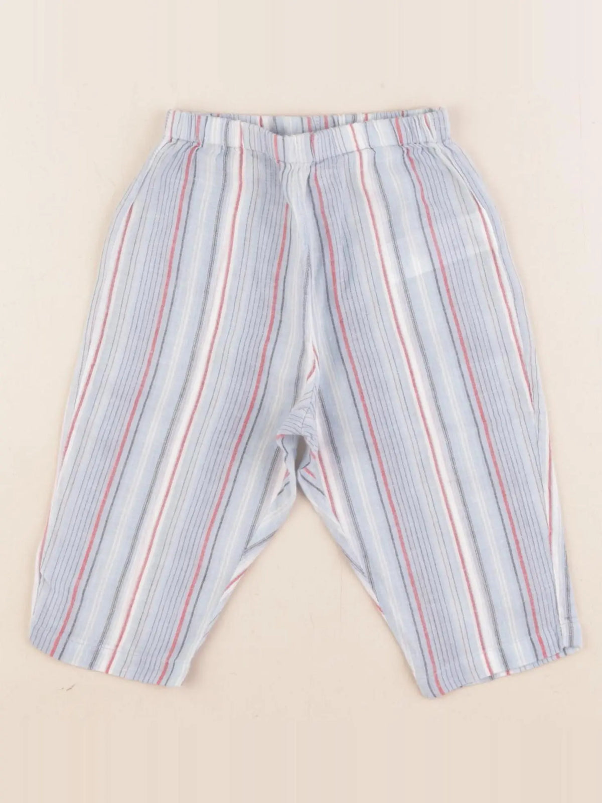 Bonton - pantalon bleu - 12 mois