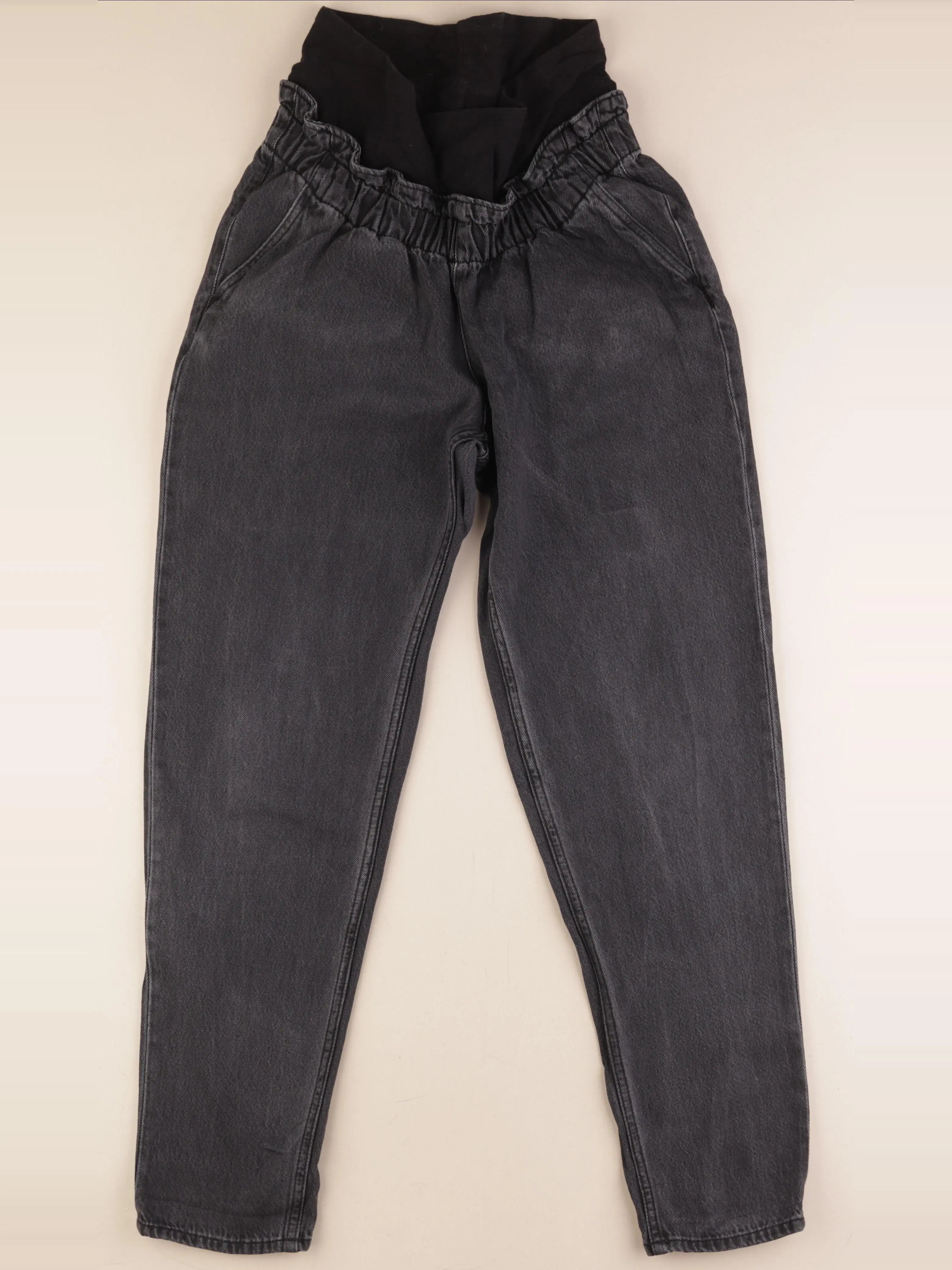 H&M - jean grossesse noir - s