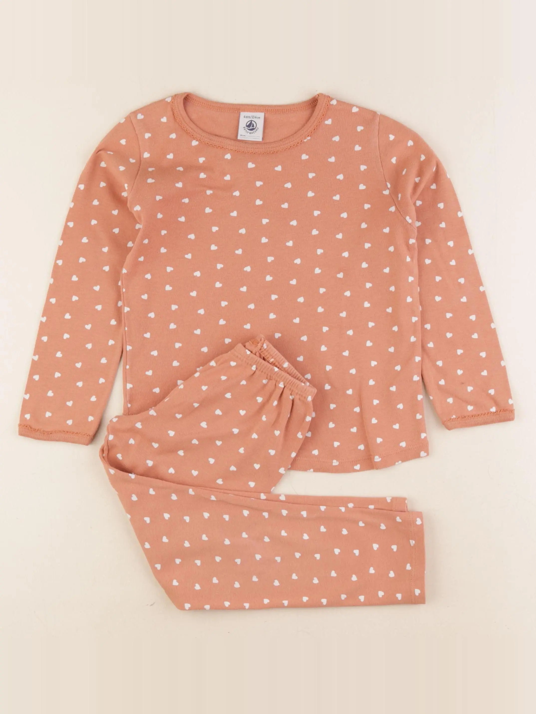 Petit Bateau - pyjama coton orange - 4 ans
