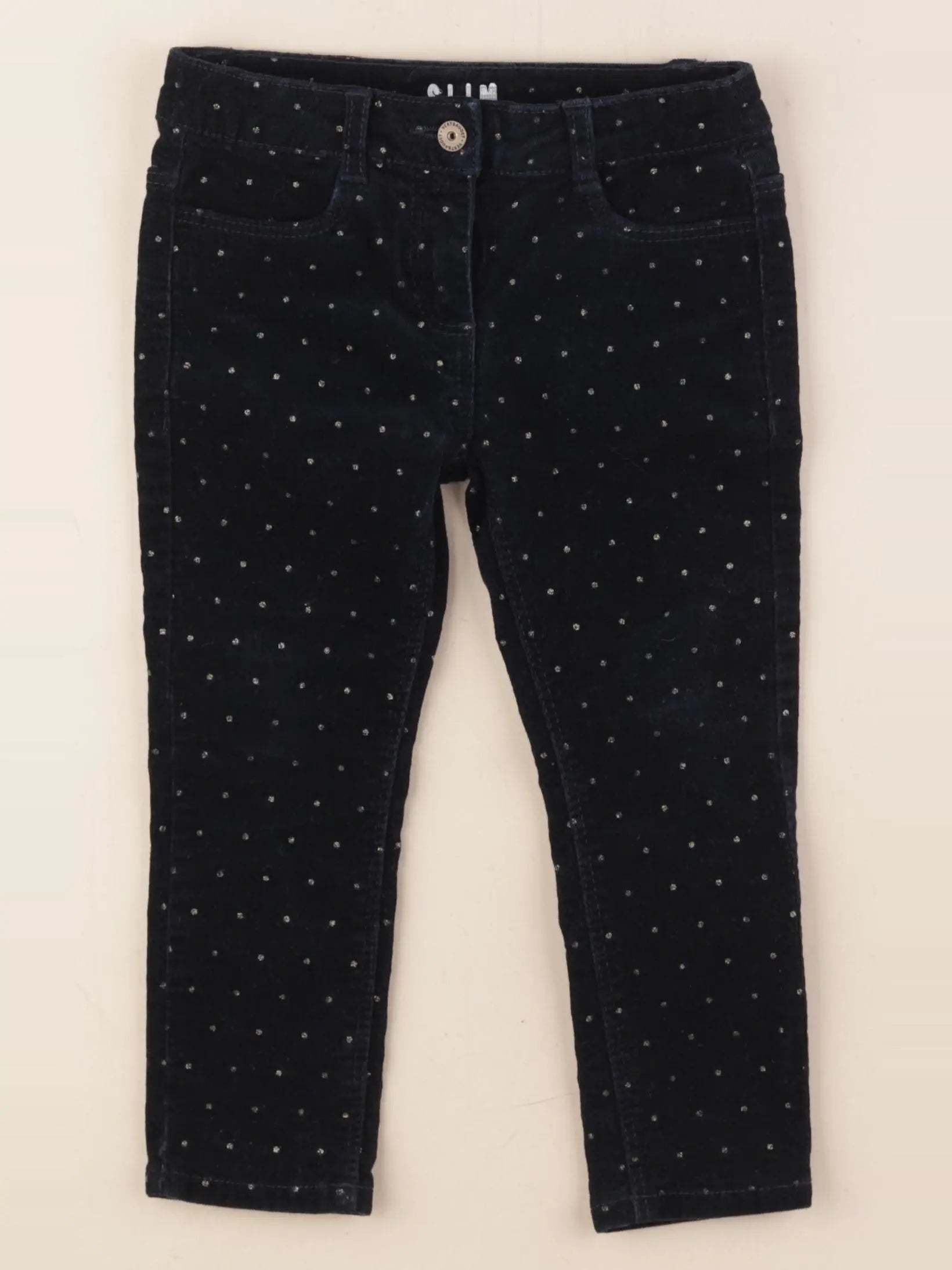 Vertbaudet - pantalon bleu, or - 3 ans