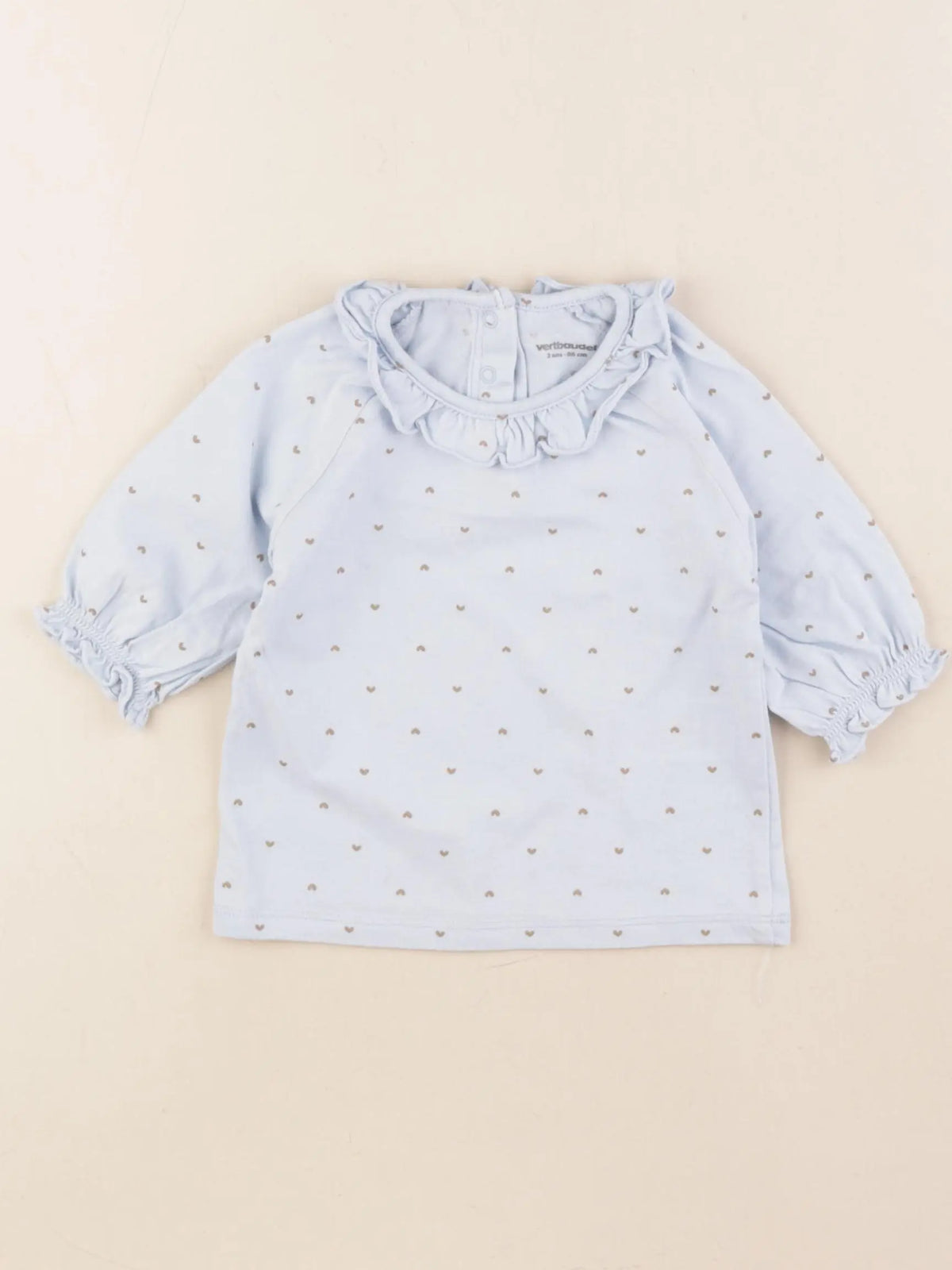 Vertbaudet - tee-shirt bleu - 2 ans