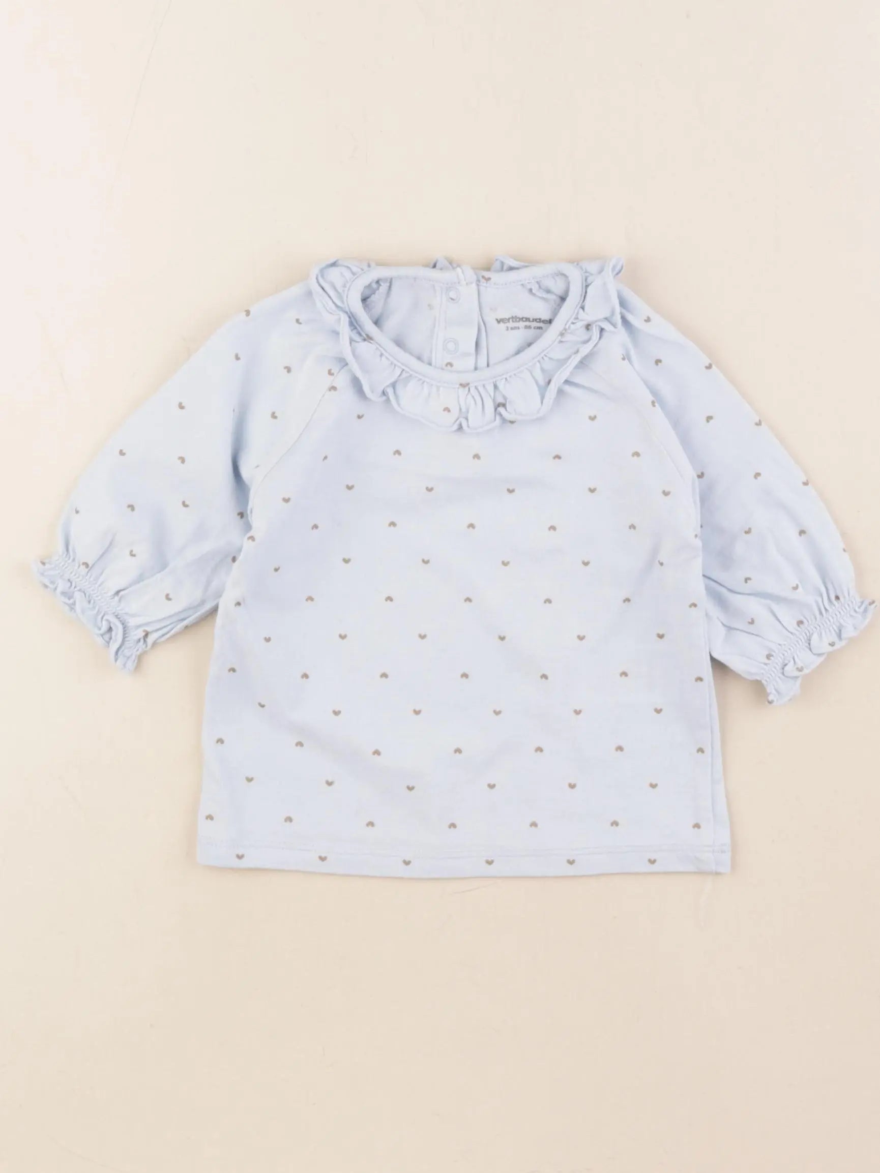 Vertbaudet - tee-shirt bleu - 2 ans