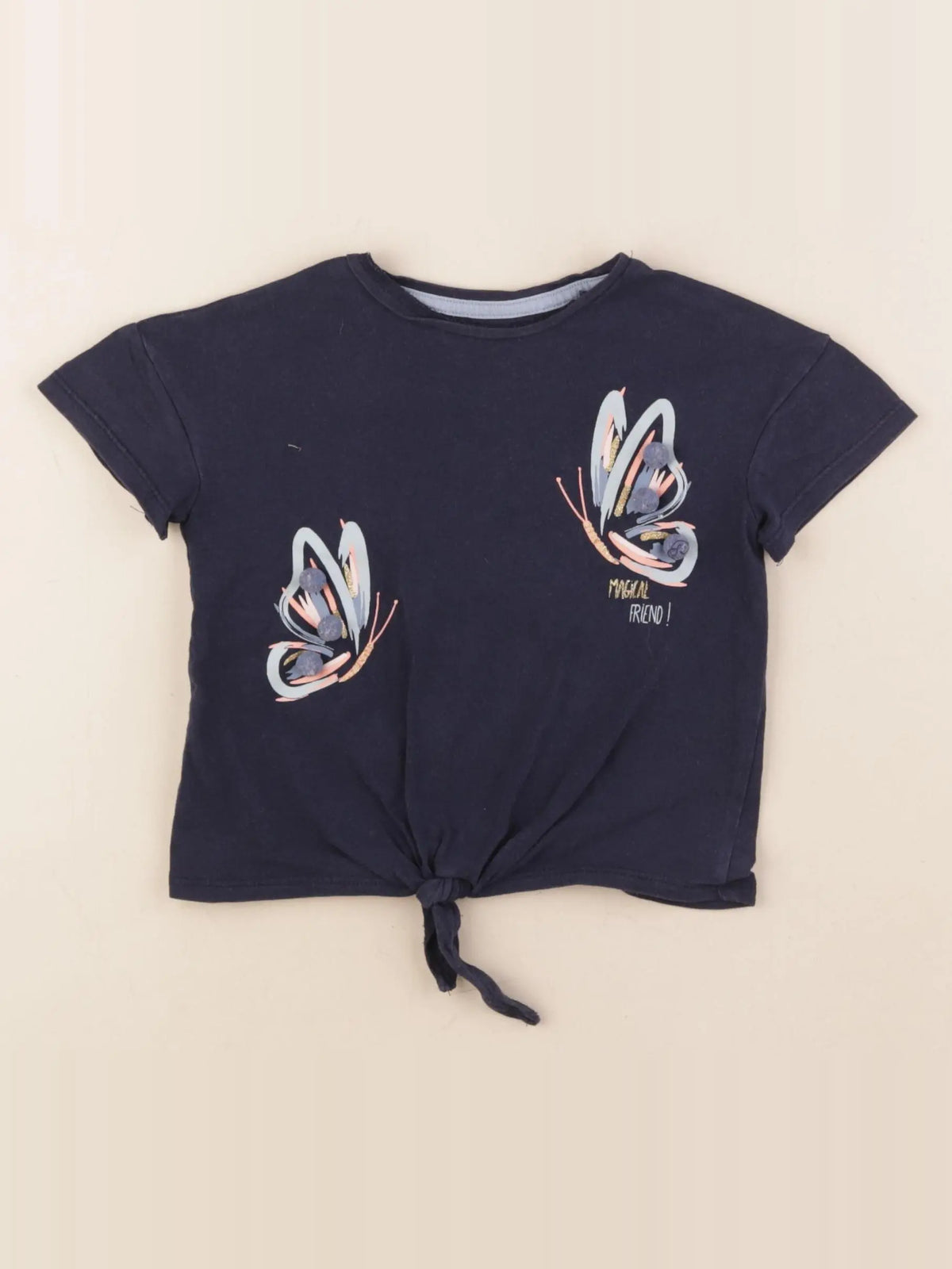 Vertbaudet - tee-shirt bleu - 2 ans