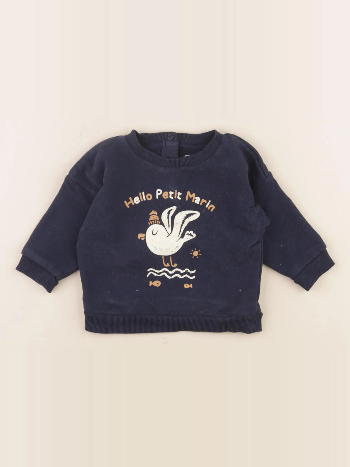 Vertbaudet - sweat bleu - 6 mois