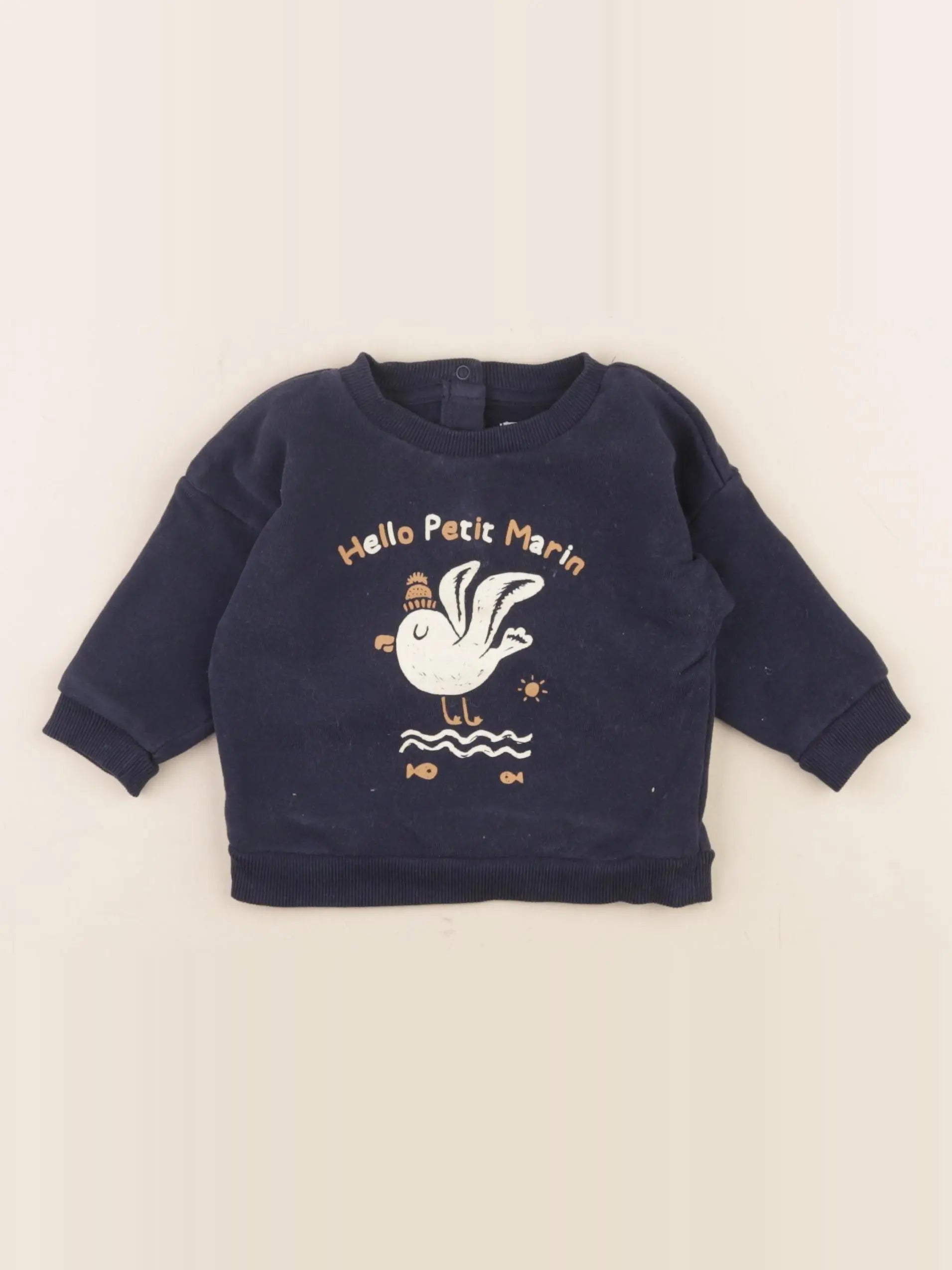 Vertbaudet - sweat bleu - 6 mois